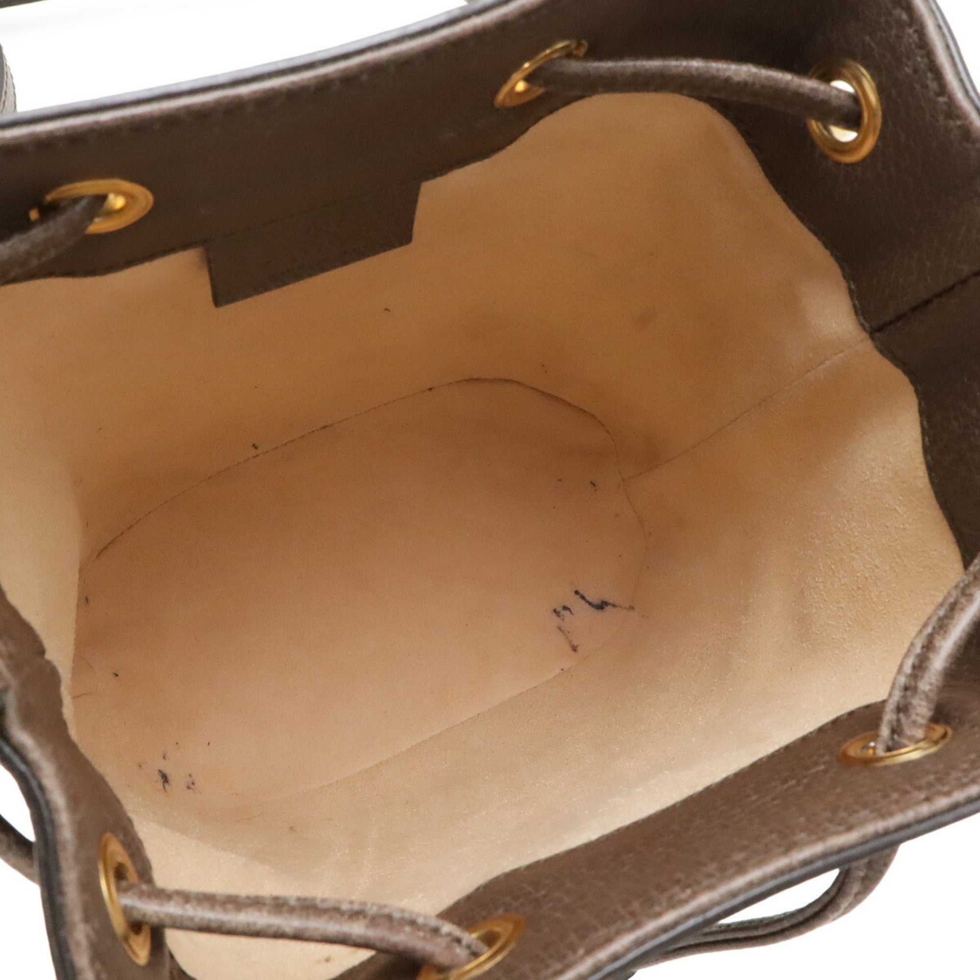 Gucci Beige Brown Green Red Color Gg Supreme Canvas Leather Shoulder Bag (Pre-Owned)