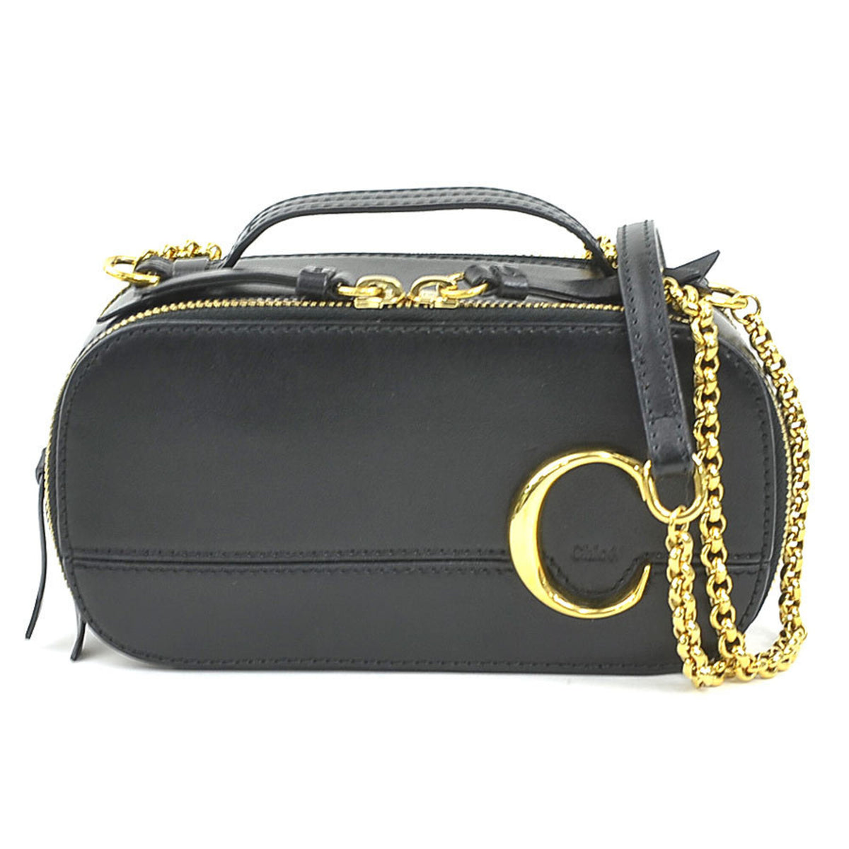 Chloé Black Leather Shoulder Bag (Pre-Owned)