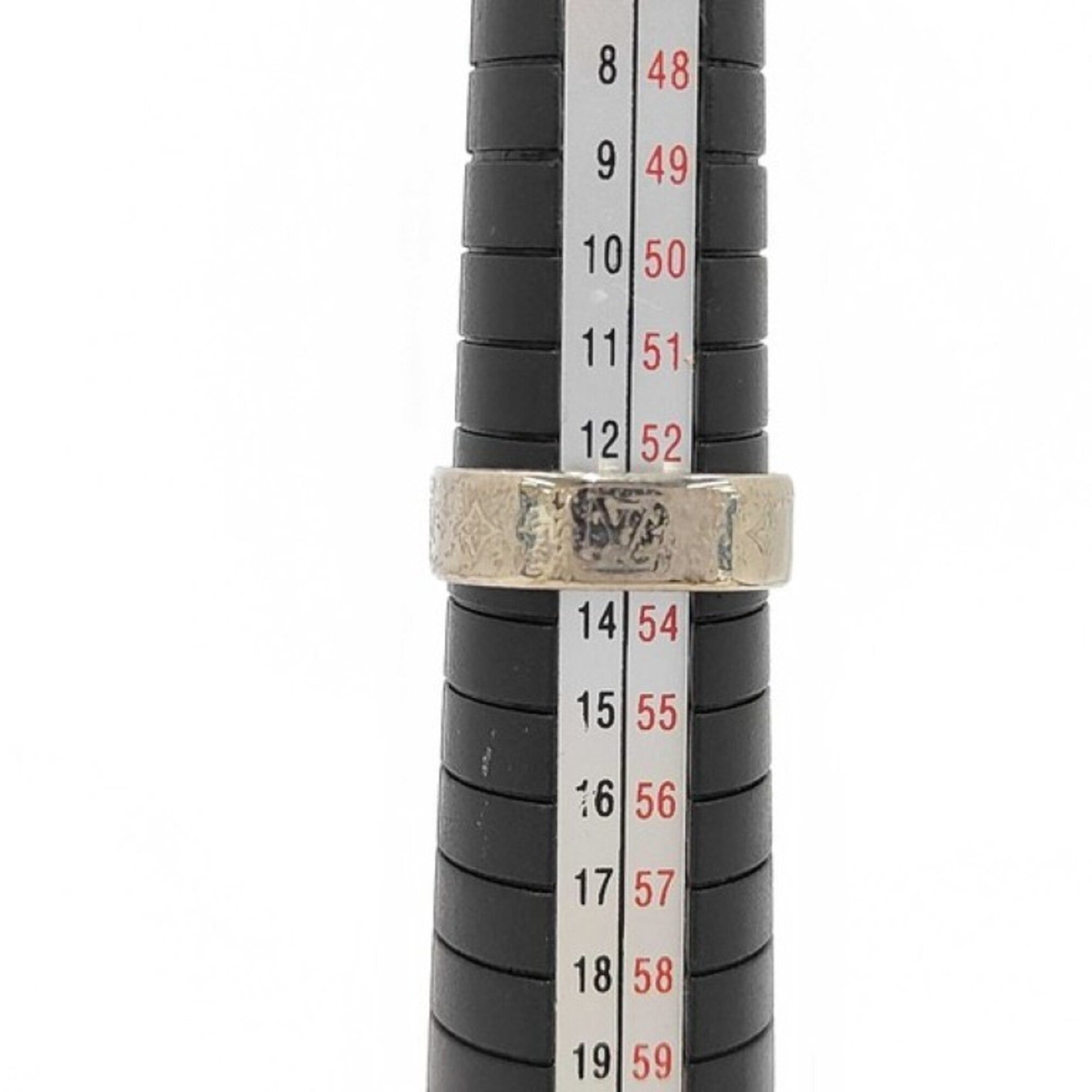 Louis Vuitton Silver Metal Band Ring (Pre-Owned)