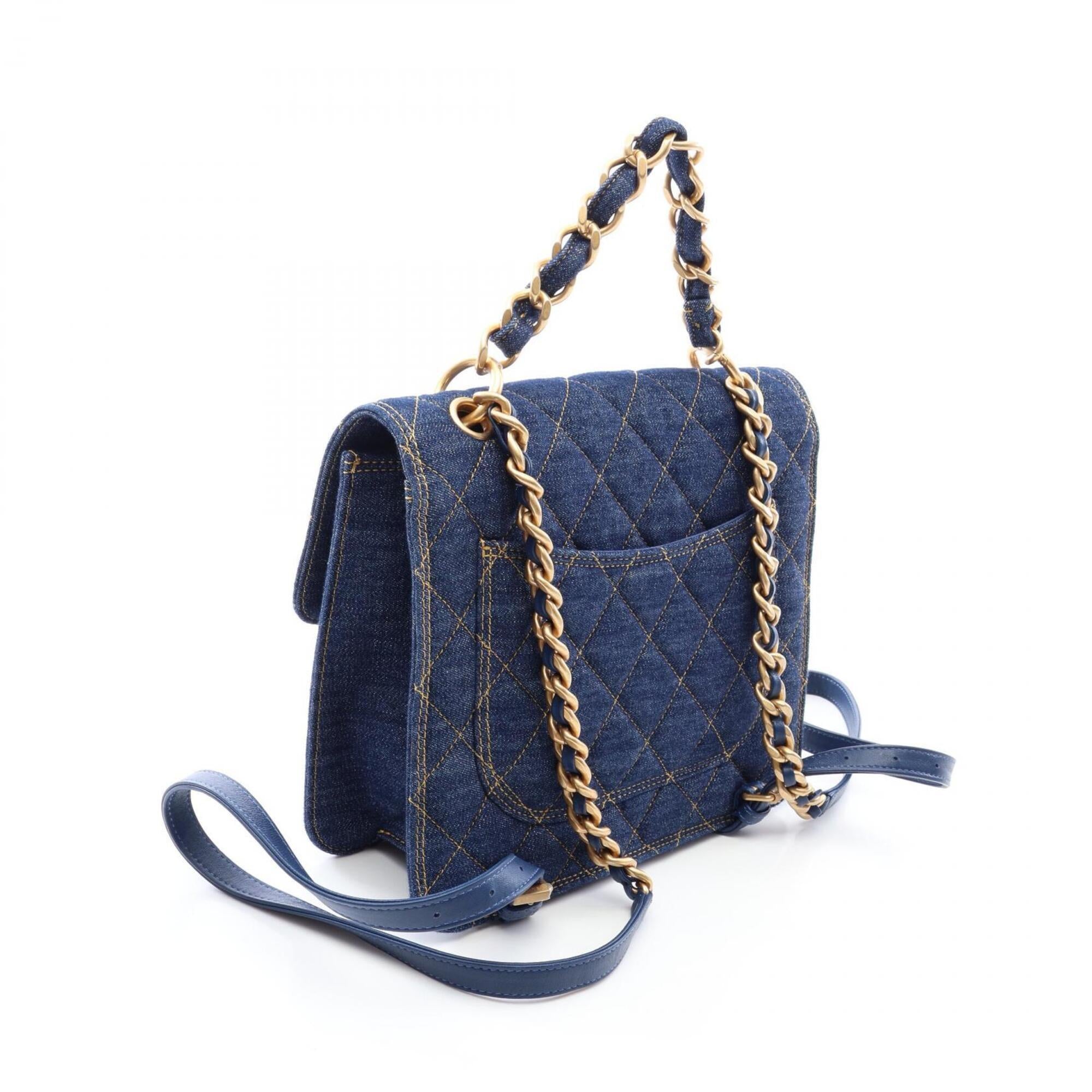 Chanel Blue Denim Backpack (Pre-Owned)