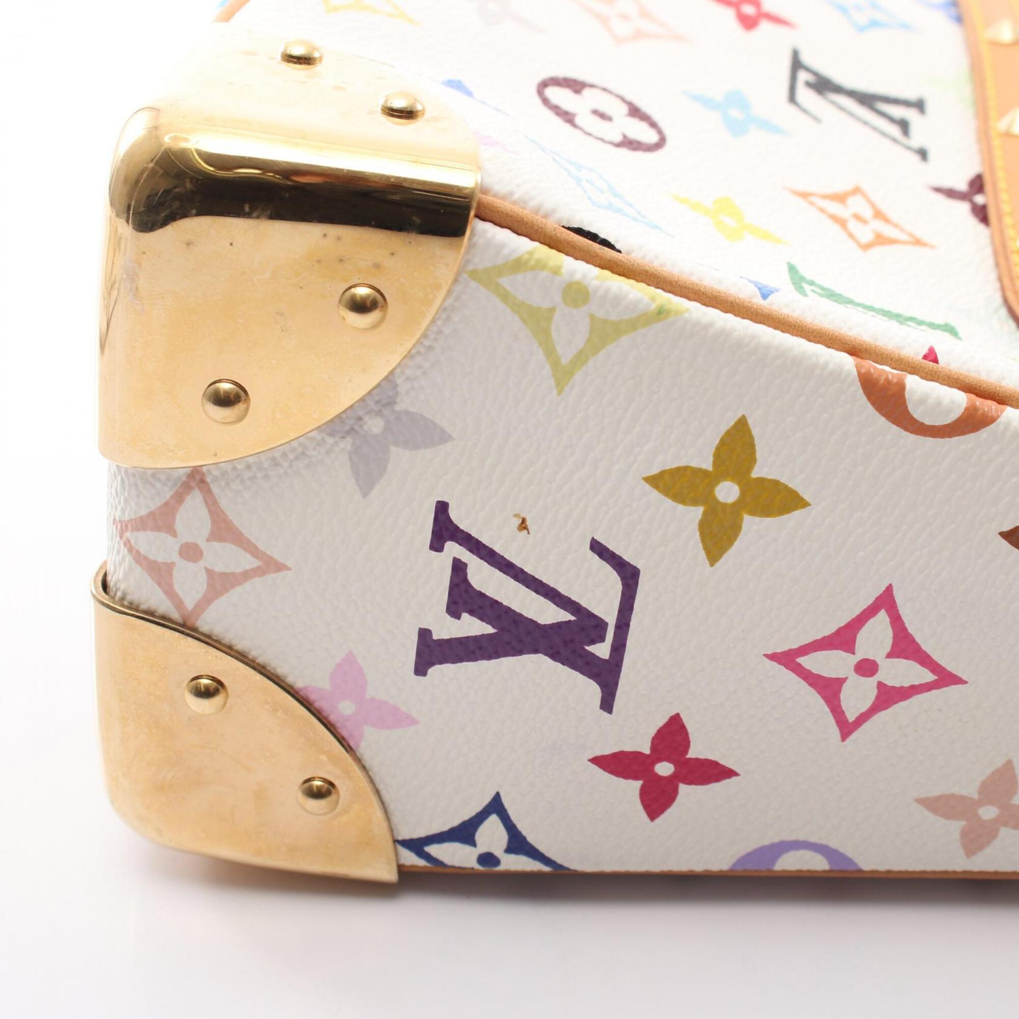 Louis Vuitton Blanc Multi-Color White Monogram Multicolore Leather Handbag Shoulder Bag (Pre-Owned)