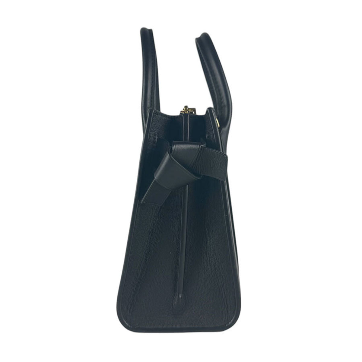 Louis Vuitton Black Leather Handbag Shoulder Bag (Pre-Owned)