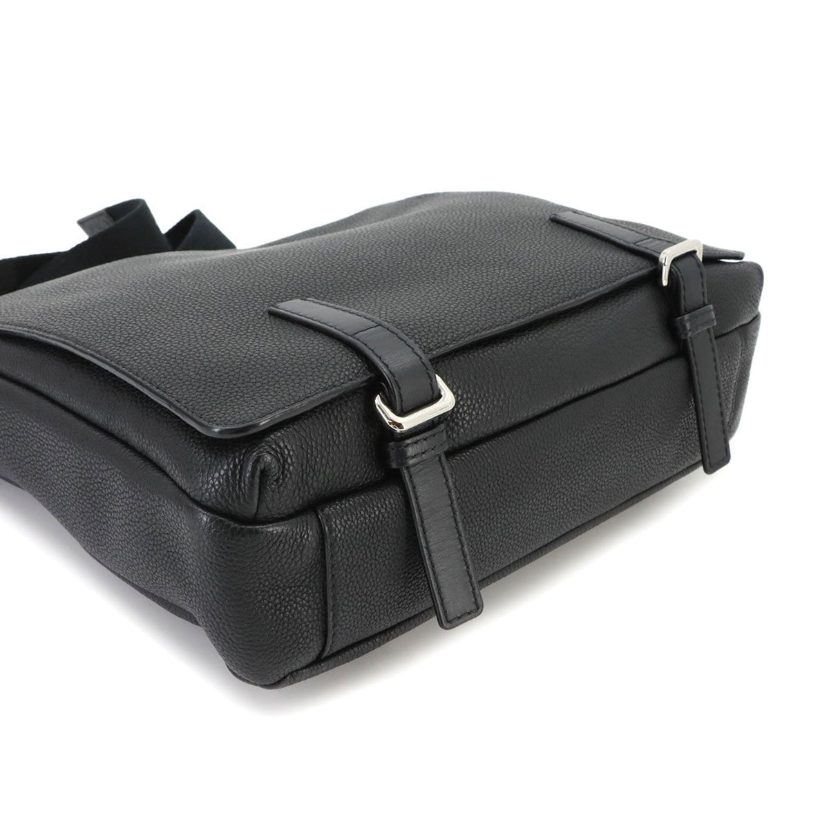 Loewe Black Leather Handbag Messenger Bag Shoulder Bag (Pre-Owned)