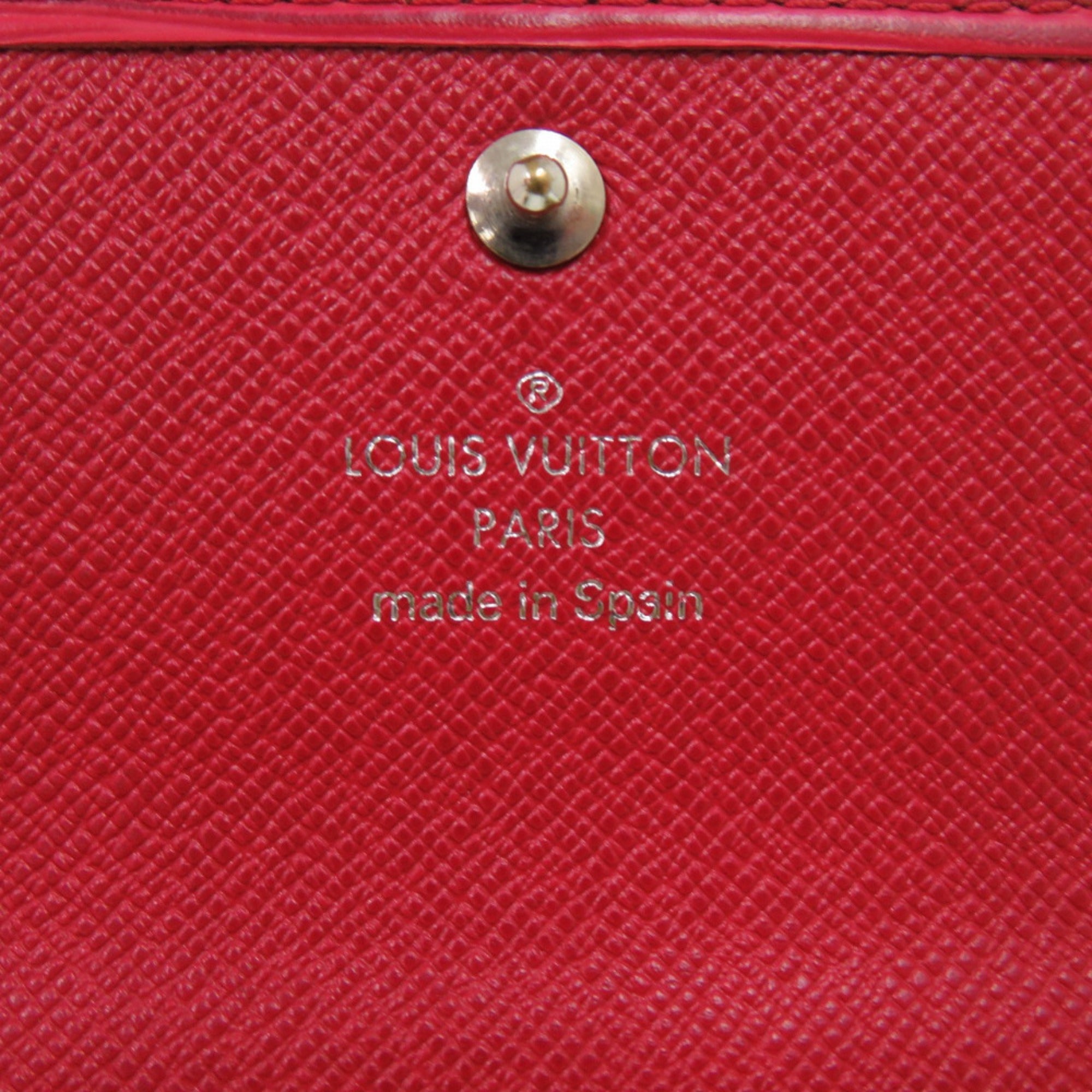 Louis Vuitton Epi Castilian Red Epi Leather Long Wallet (Tri-Fold) (Pre-Owned)