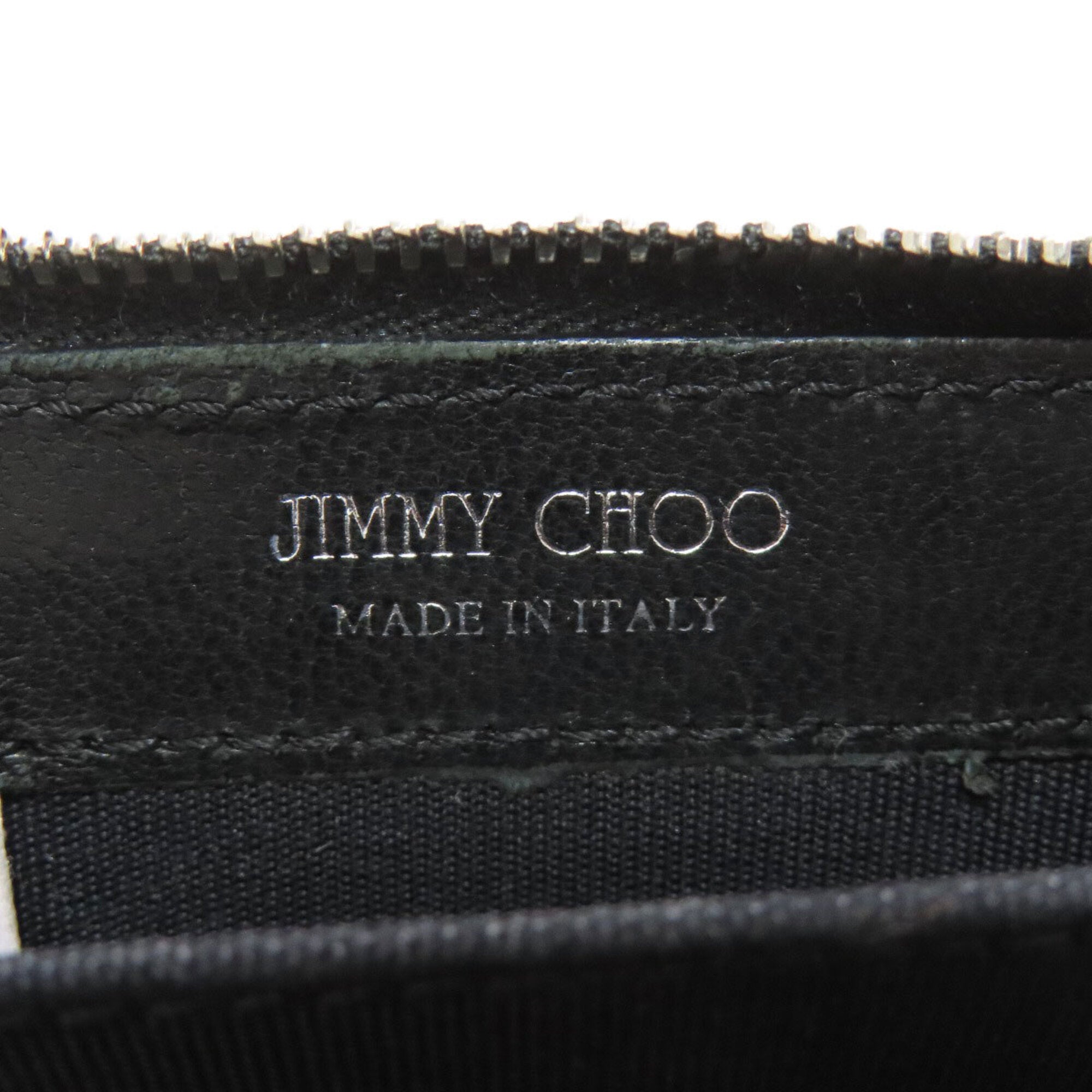 Jimmy Choo Black Leather Coin Purse/Coin Case (Pre-Owned)