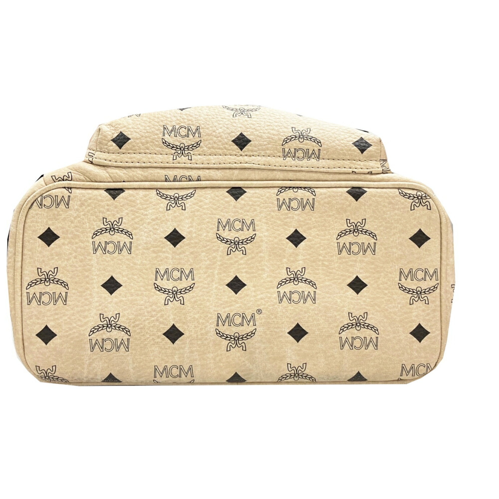 Mcm Beige Leather Backpack (Pre-Owned)