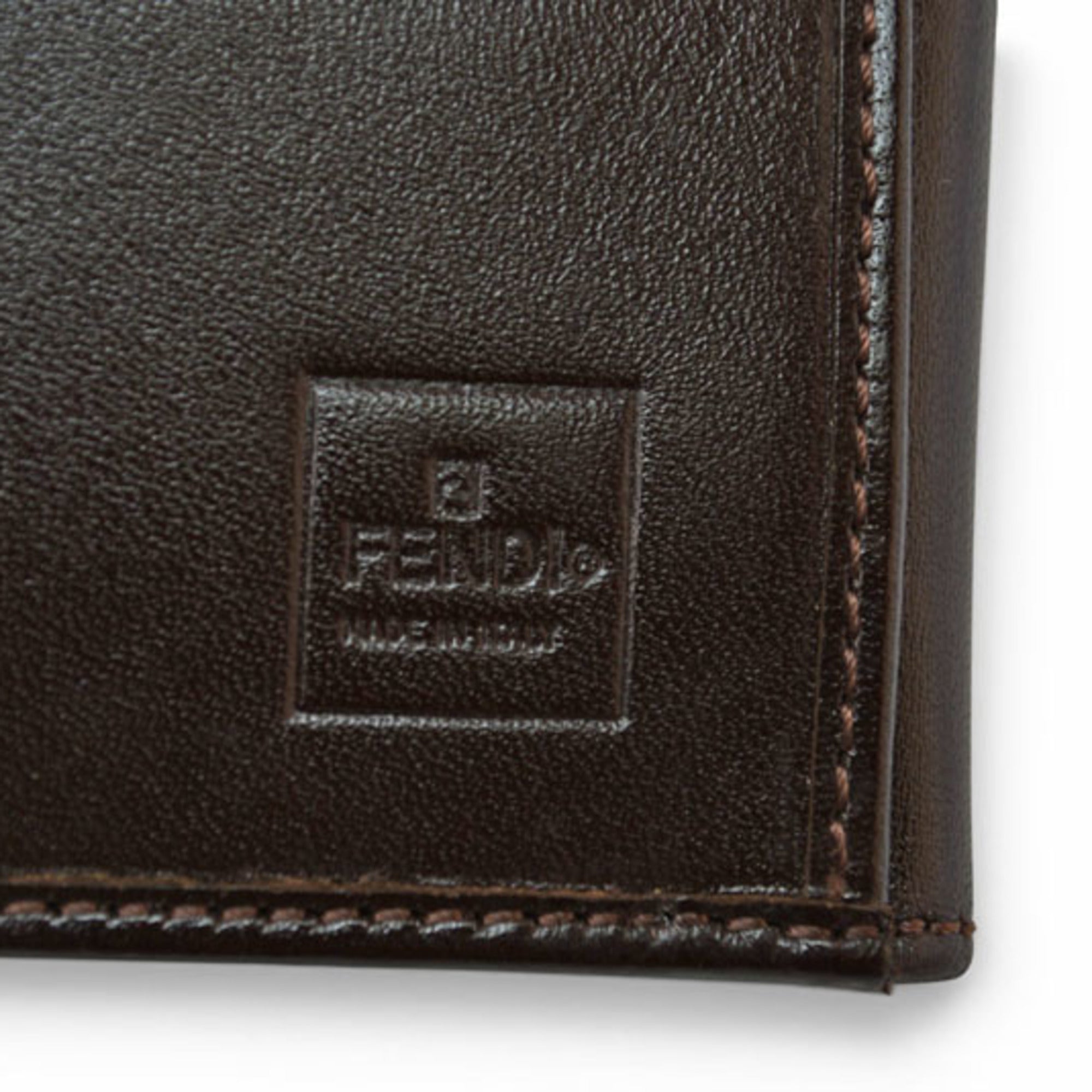 Fendi Zucca Brown Canvas Wallet (Bi-Fold) (Pre-Owned)