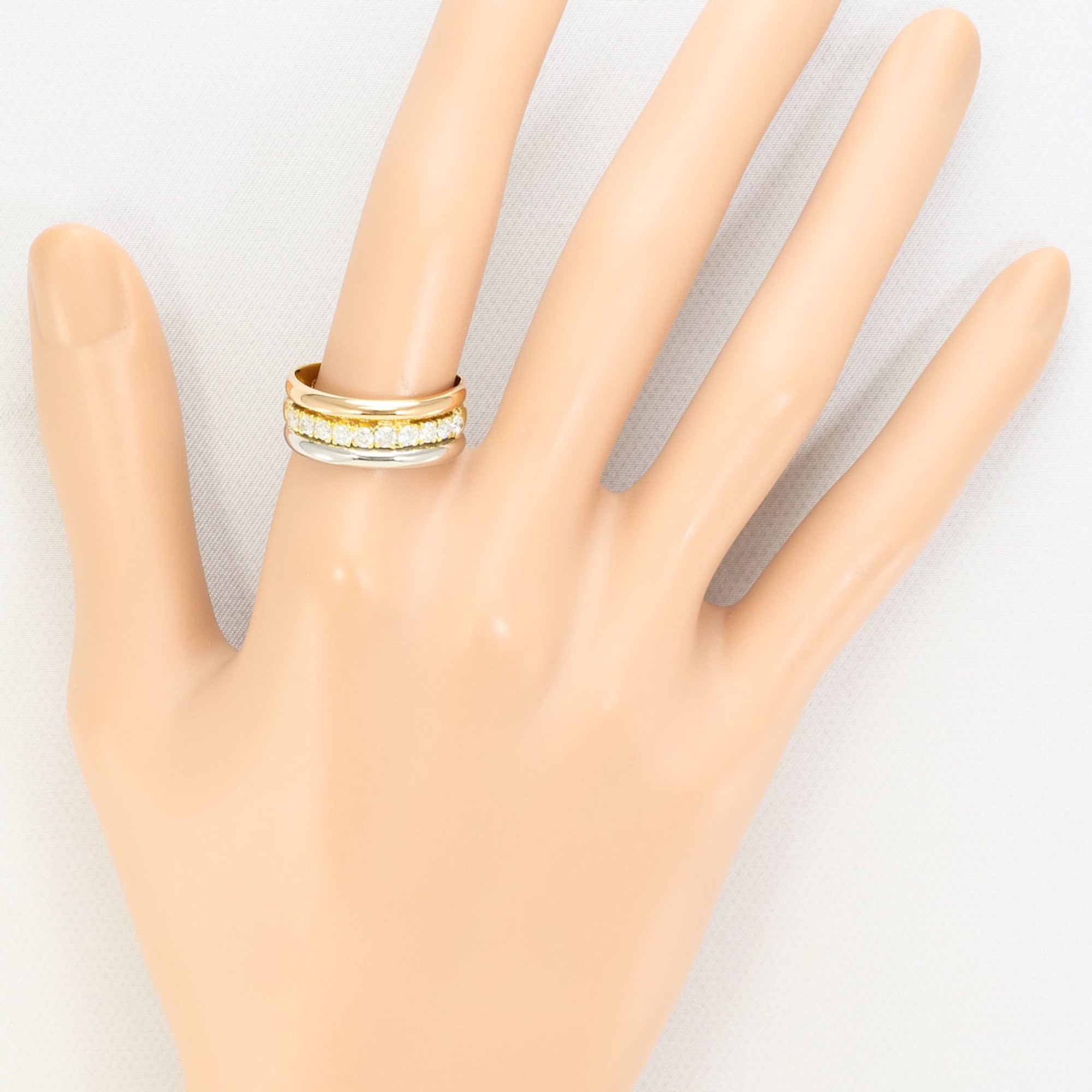 Unbranded Pink Gold Platinum Yellow Gold Yellow Gold (18K) Pink Gold (18K) Platinum 900 Band Ring (Pre-Owned)