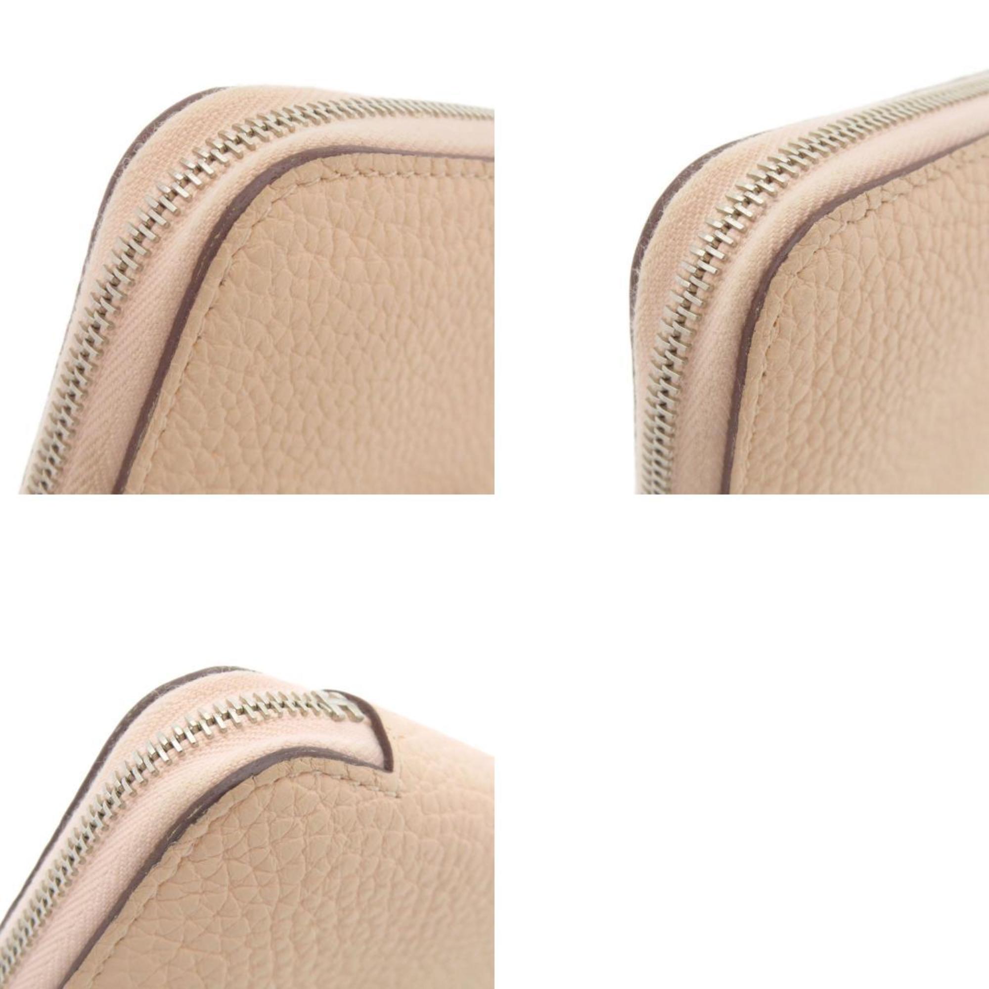 Hermes Pink Togo Leather Long Wallet (Bi-Fold) (Pre-Owned)