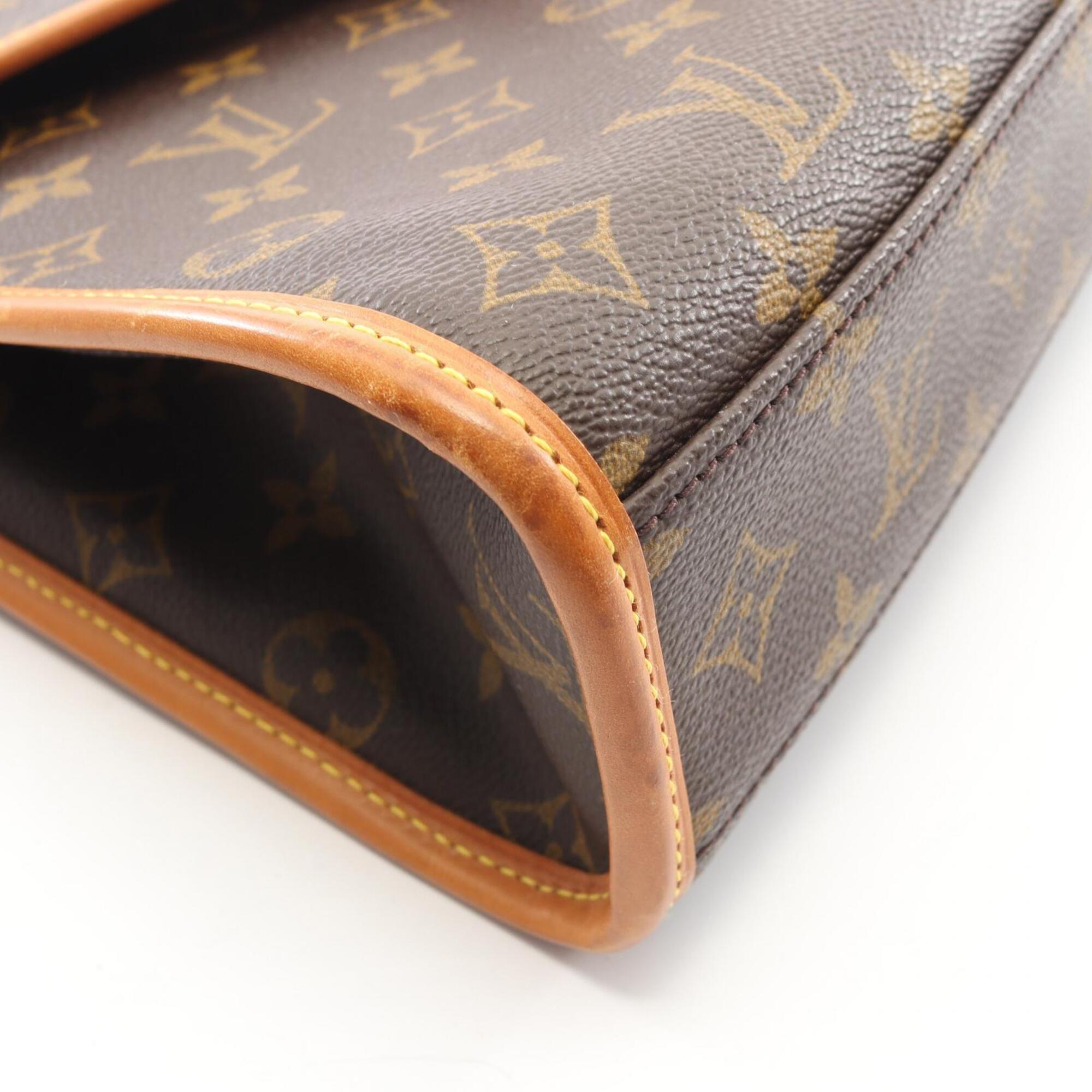 Louis Vuitton Monogram Brown Coated Canvas Leather Handbag (Pre-Owned)