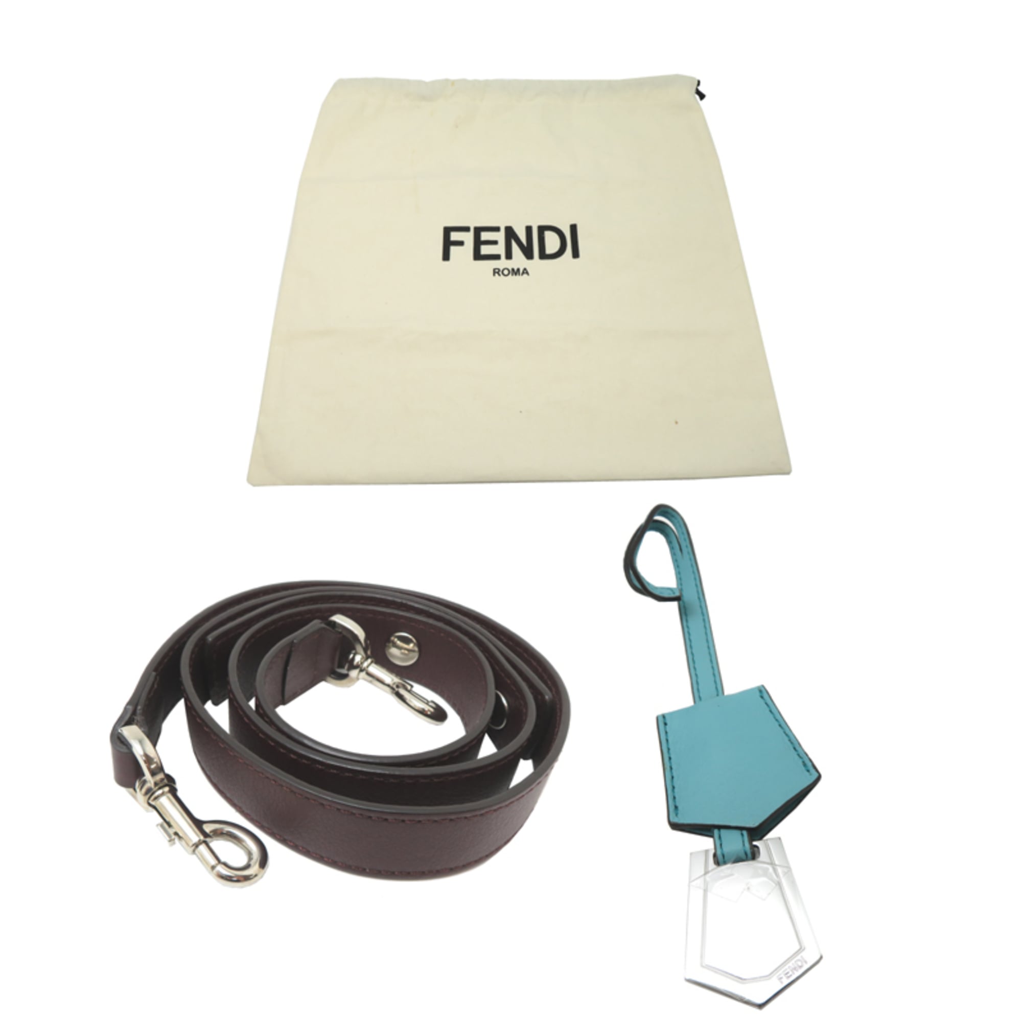 Fendi Black Bordeaux Yellow Leather Handbag (Pre-Owned)