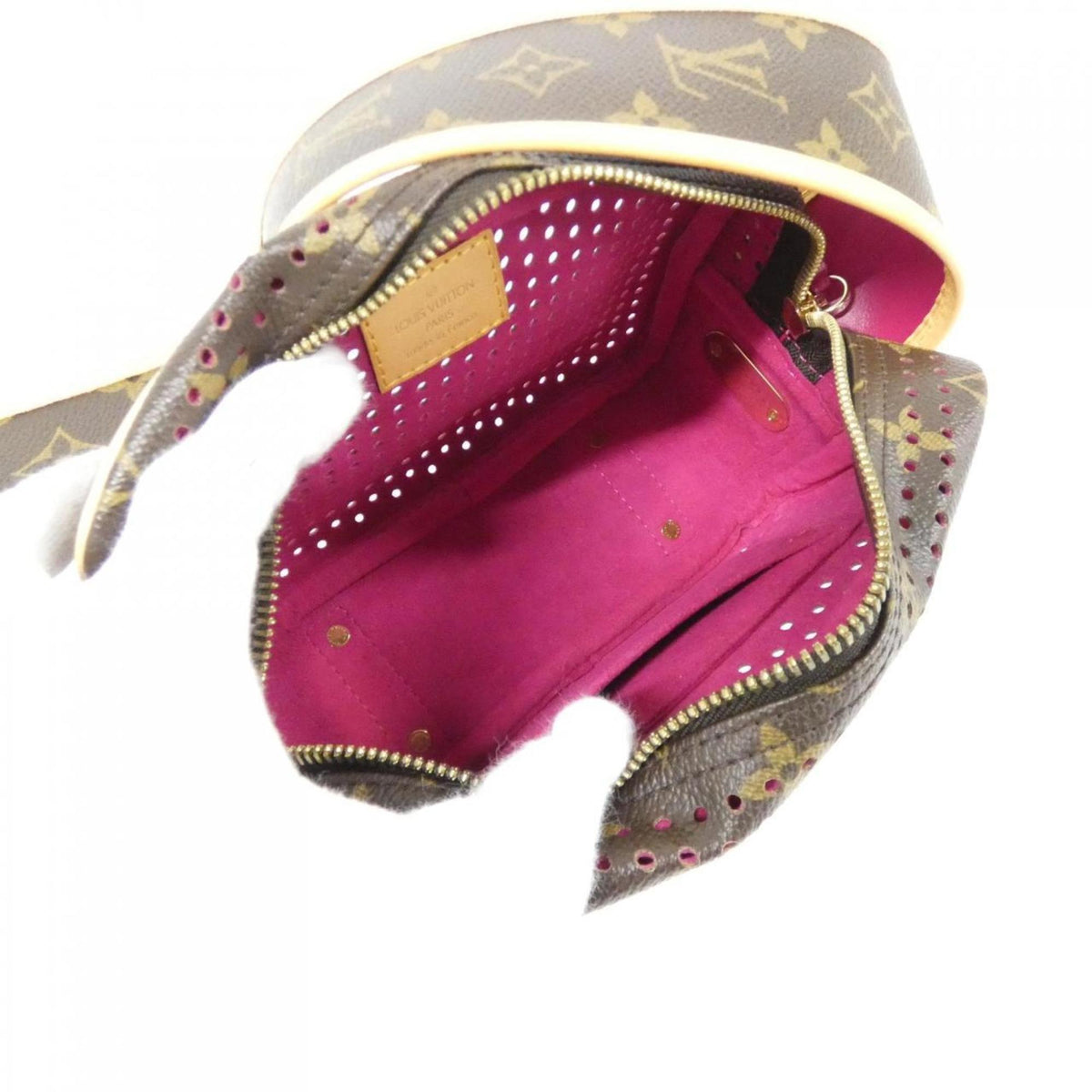 Louis Vuitton Fuchsia Marron Coated Canvas Shoulder Bag (Pre-Owned)