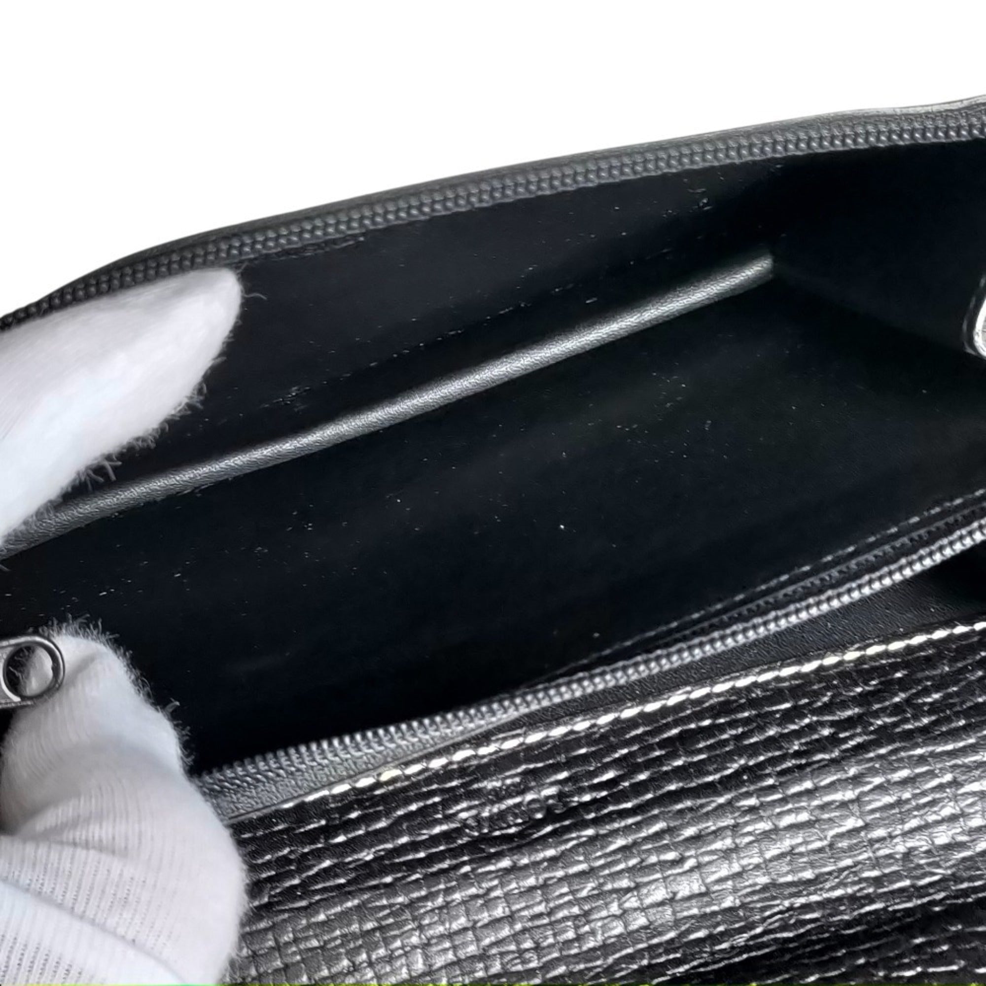 Loewe Black Leather Long Wallet (Bi-Fold) (Pre-Owned)