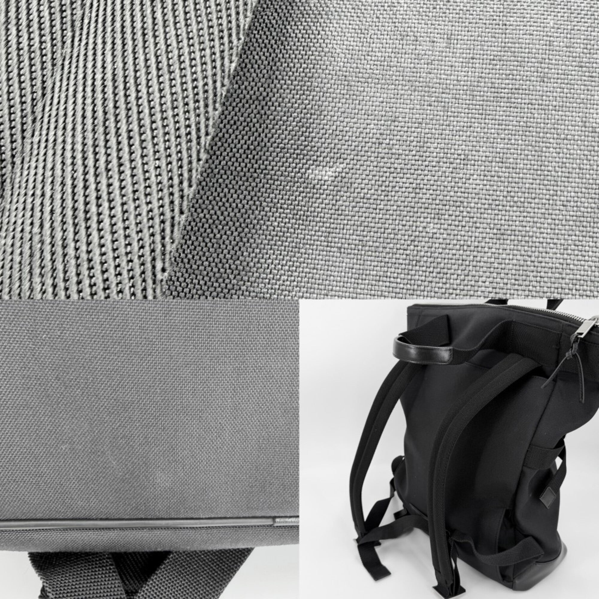 Saint Laurent Black Canvas Leather Handbag (Pre-Owned)