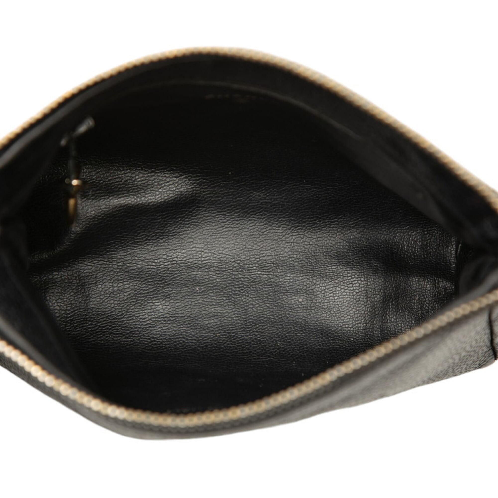 Chanel Black Grained Calfskin Handbag Pouch (Pre-Owned)