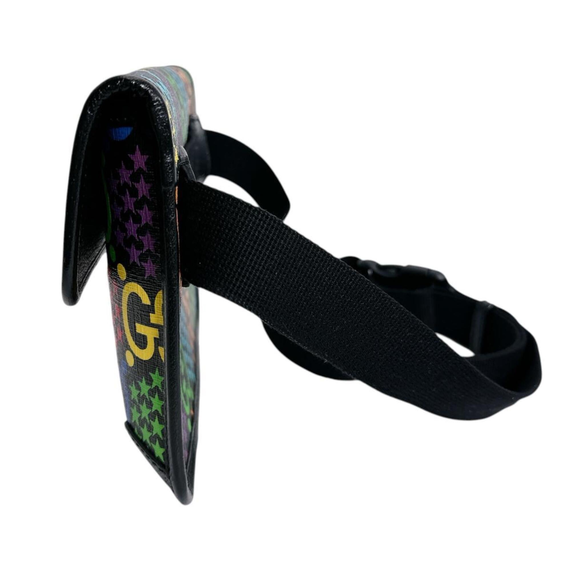 Gucci Black Multi-Color Leather Fanny Pack (Pre-Owned)