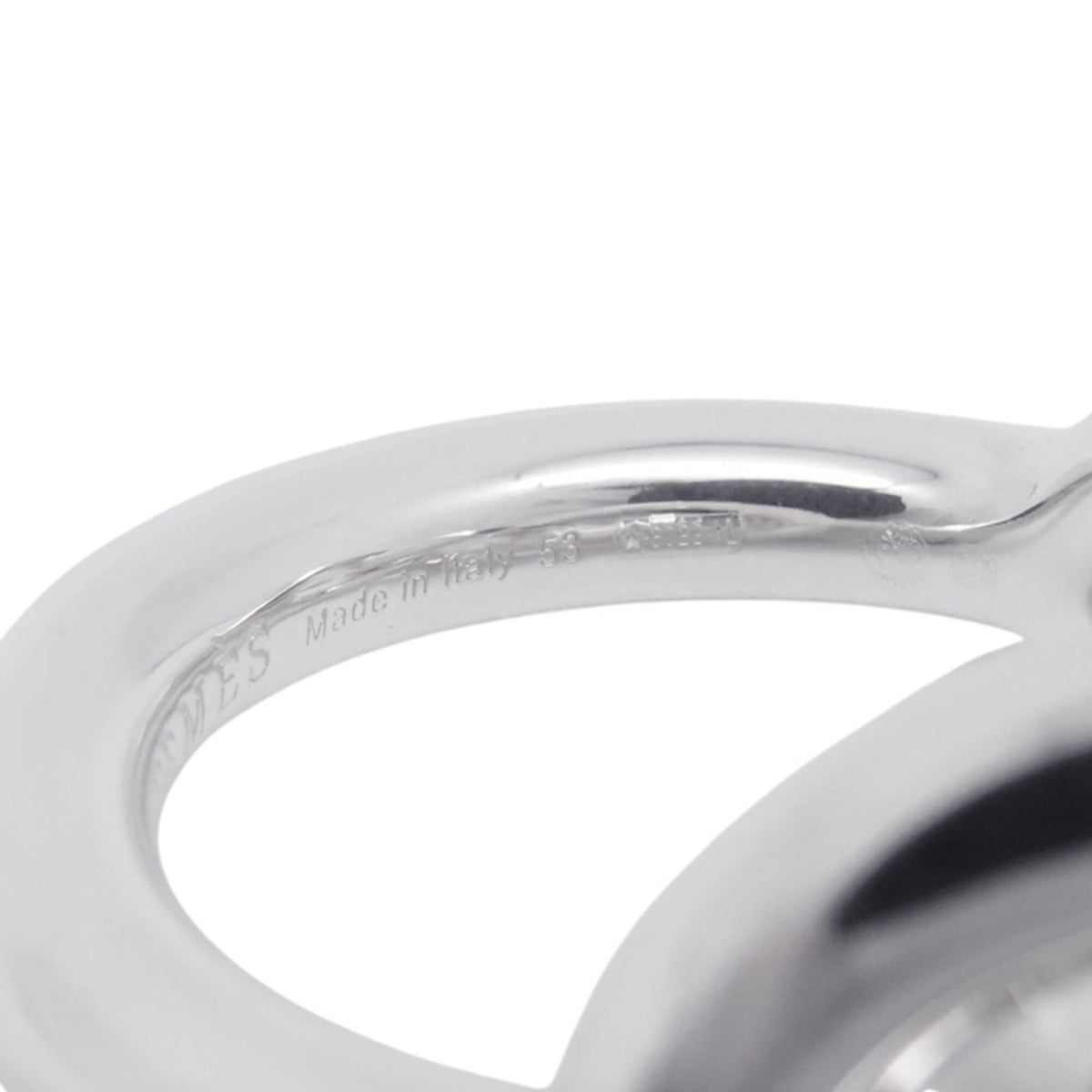 Hermes Silver 925 Band Ring (Pre-Owned)
