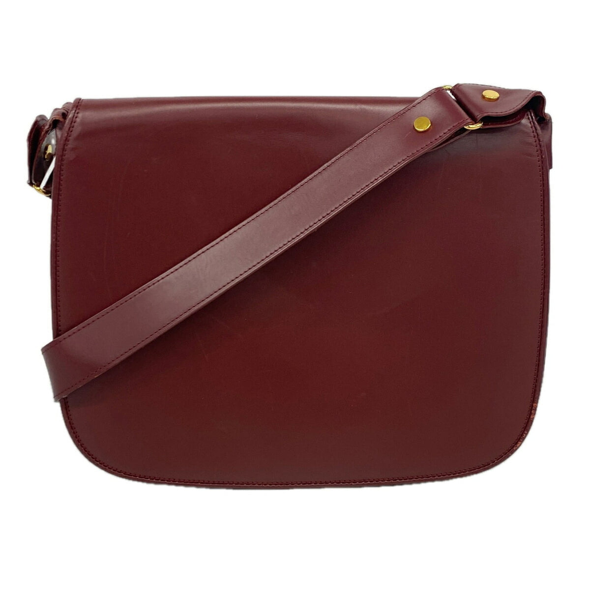 Cartier Bordeaux Leather Shoulder Bag (Pre-Owned)
