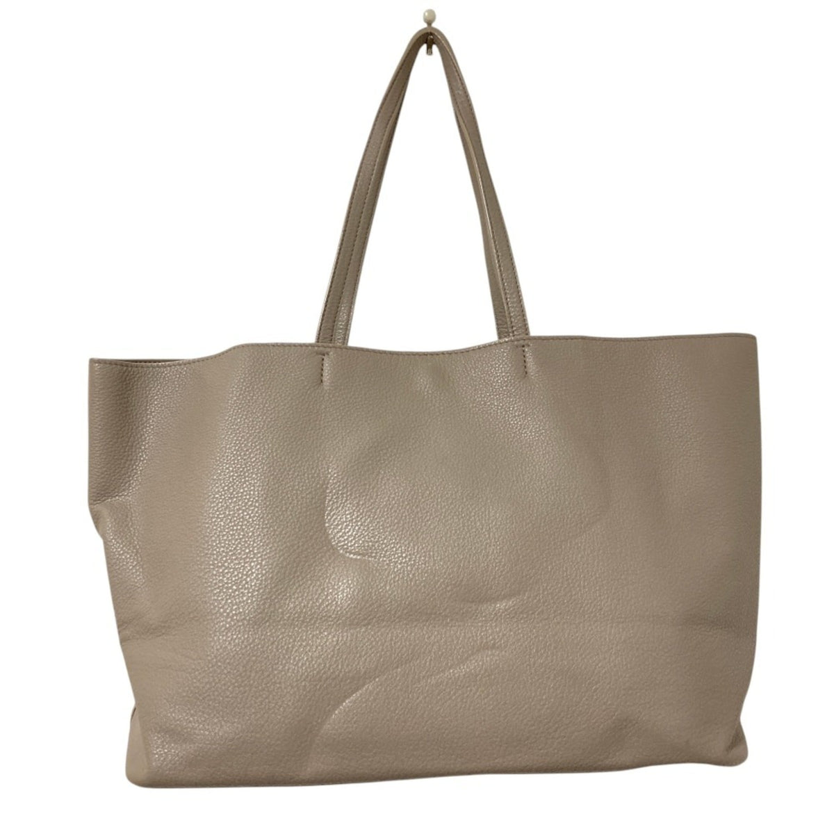 Tory Burch Gray Leather Tote Bag (Pre-Owned)