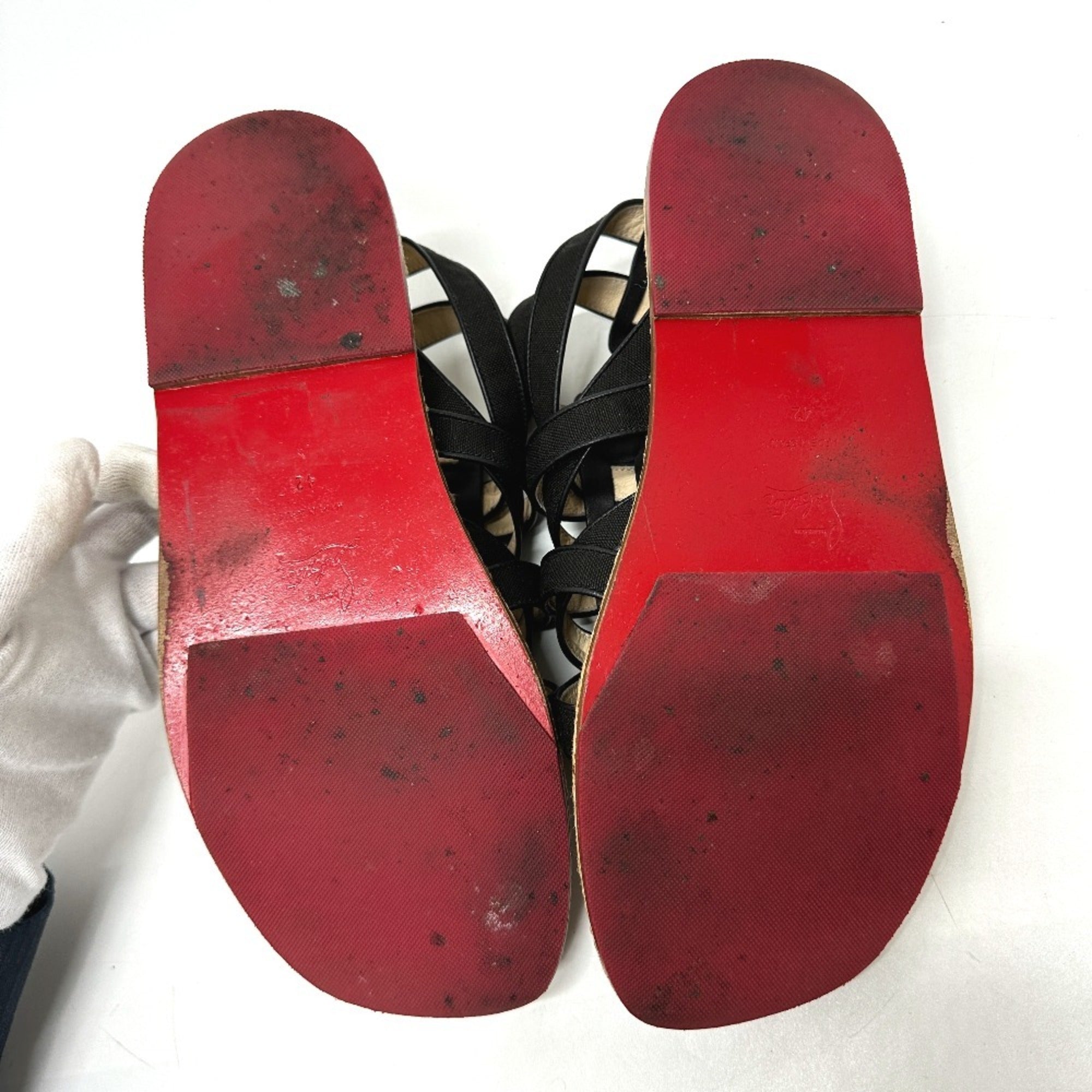 Christian Louboutin Black Brown Sandals (Pre-Owned)