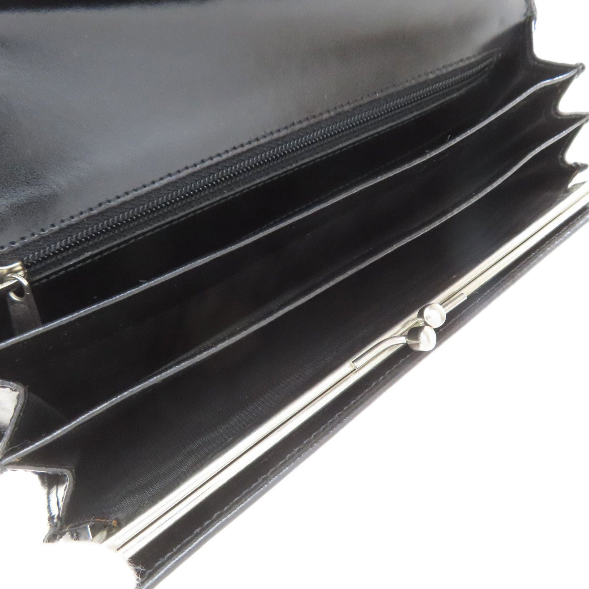Celine Black Leather Long Wallet (Bi-Fold) (Pre-Owned)
