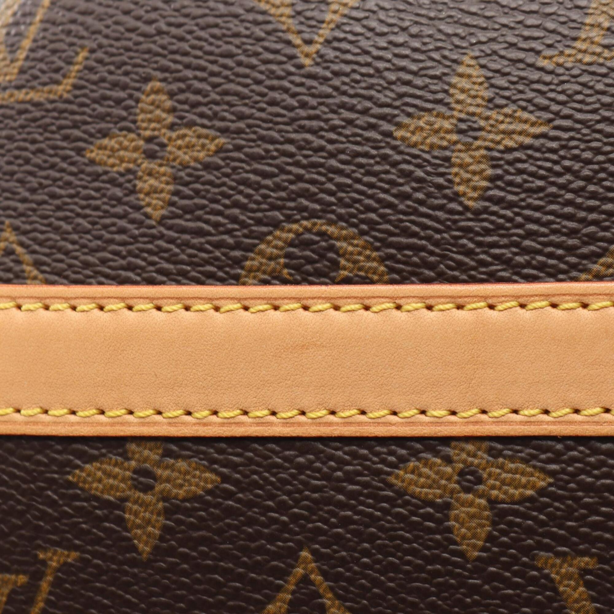 Louis Vuitton Brown Coated Canvas Leather Handbag Shoulder Bag (Pre-Owned)