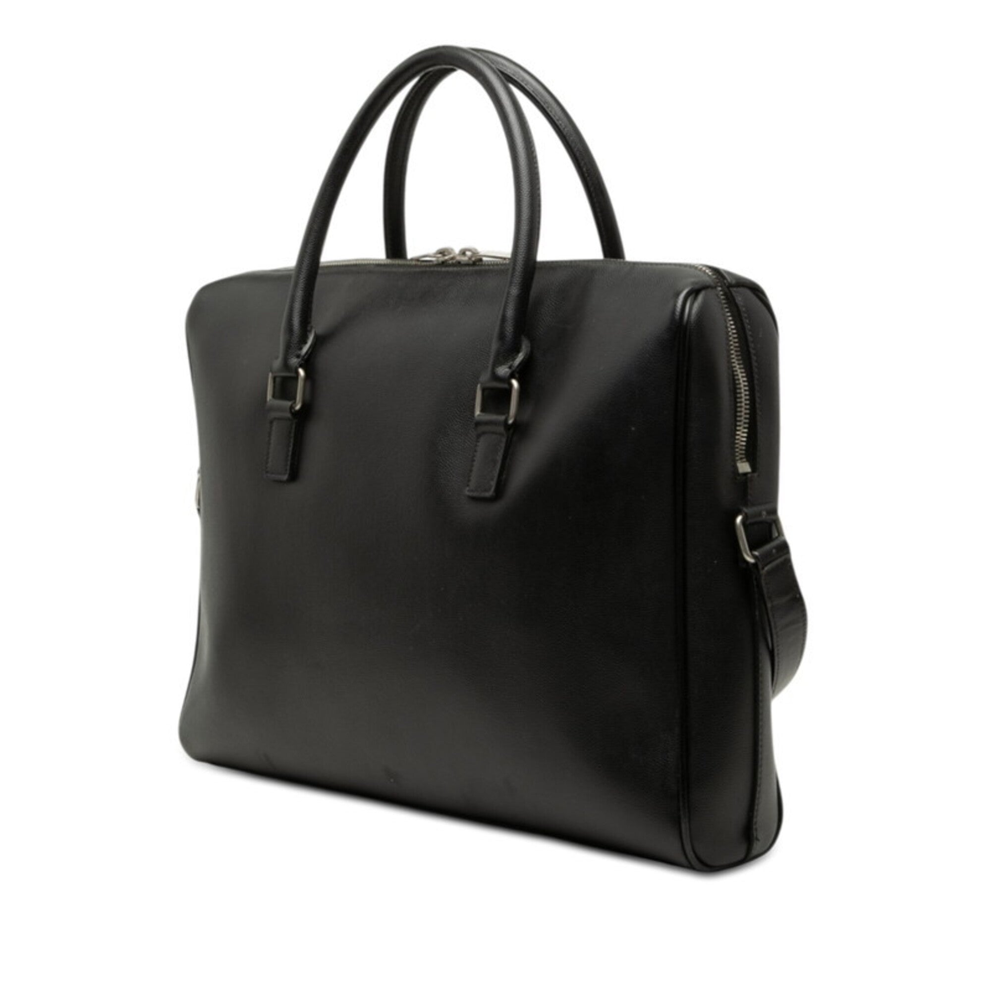 Saint Laurent Black Leather Handbag Shoulder Bag (Pre-Owned)