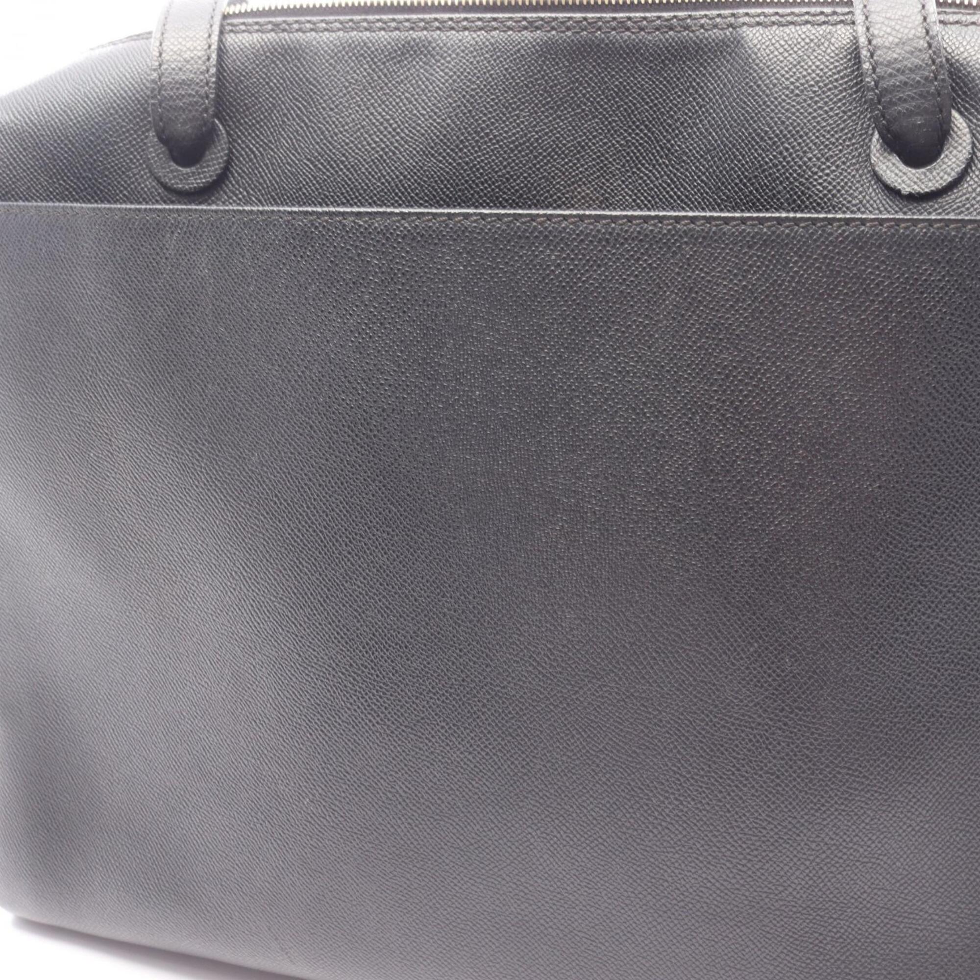 Chanel Black Grained Calfskin Handbag Tote Bag (Pre-Owned)