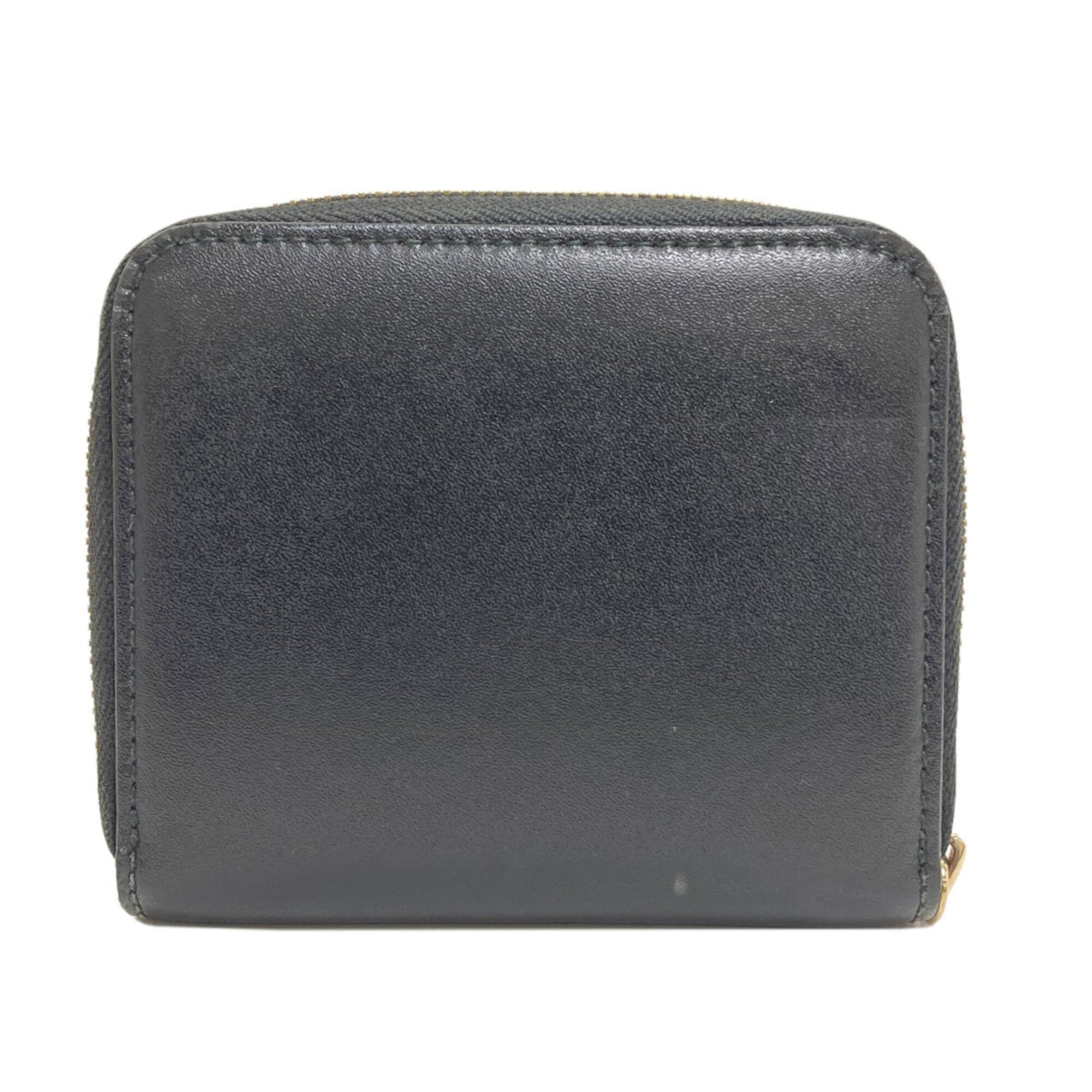 Salvatore Ferragamo Gancini Black Leather Wallet (Bi-Fold) (Pre-Owned)