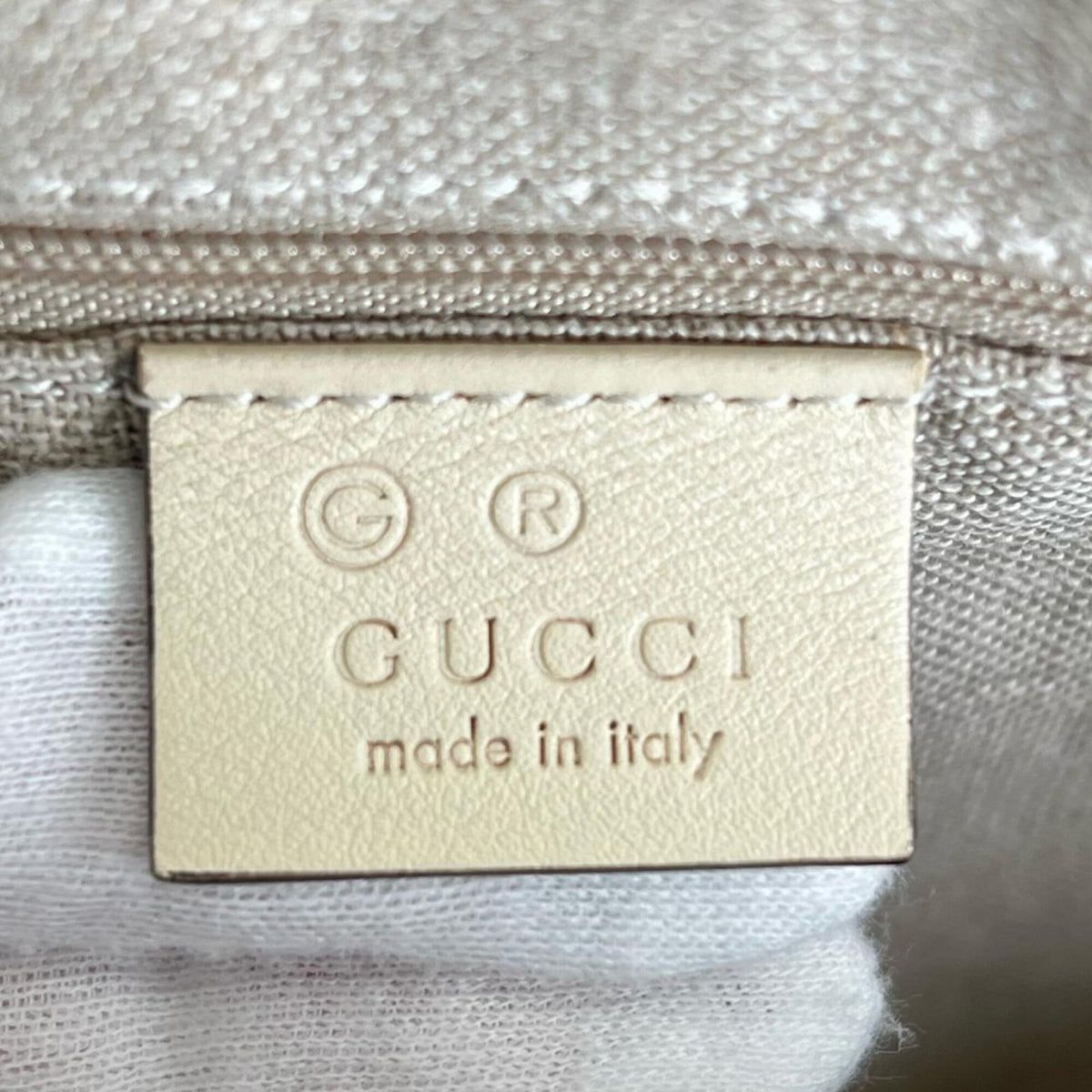 Gucci Microguccissima White Leather Handbag Shoulder Bag (Pre-Owned)