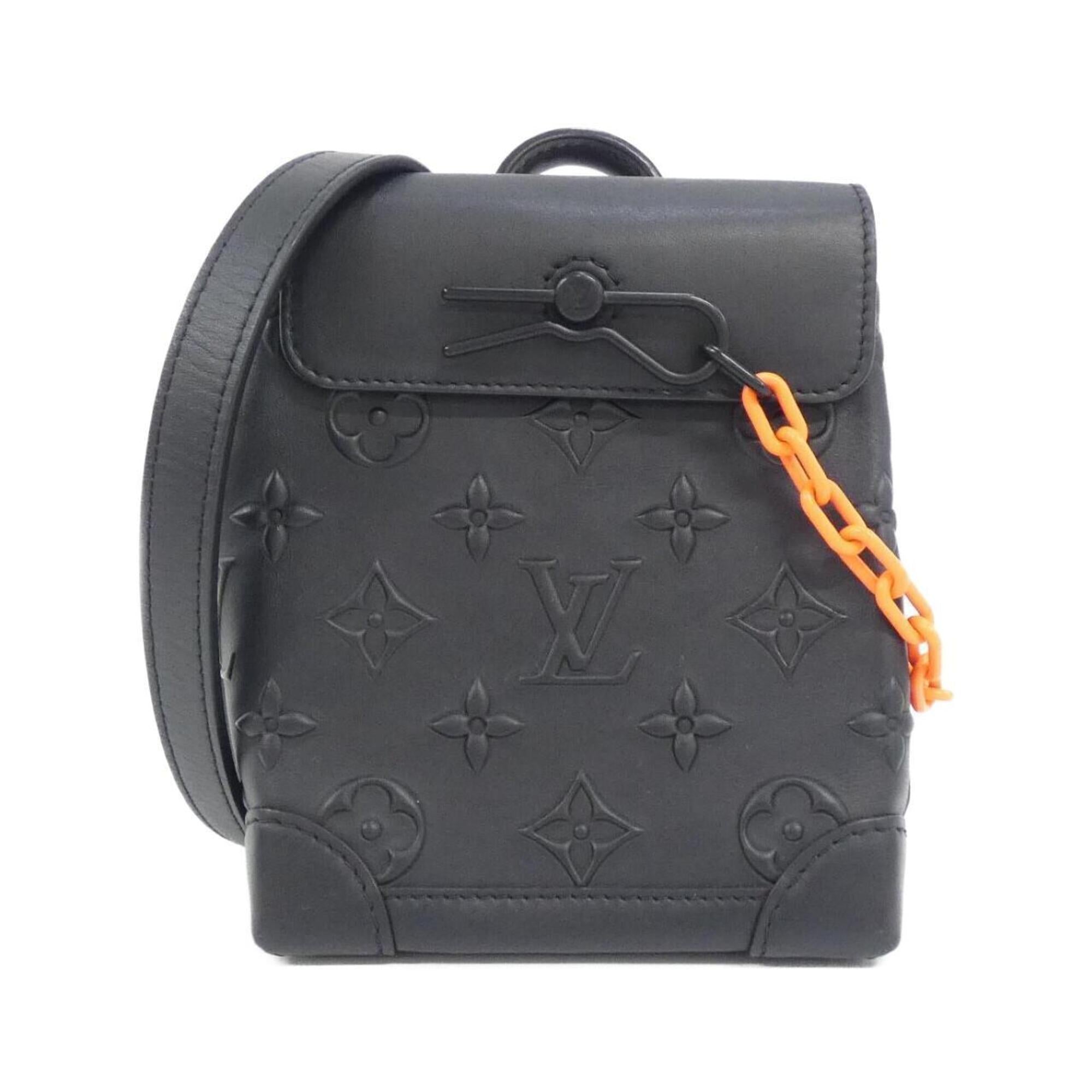 Louis Vuitton Monogram Black Leather Shoulder Bag (Pre-Owned)