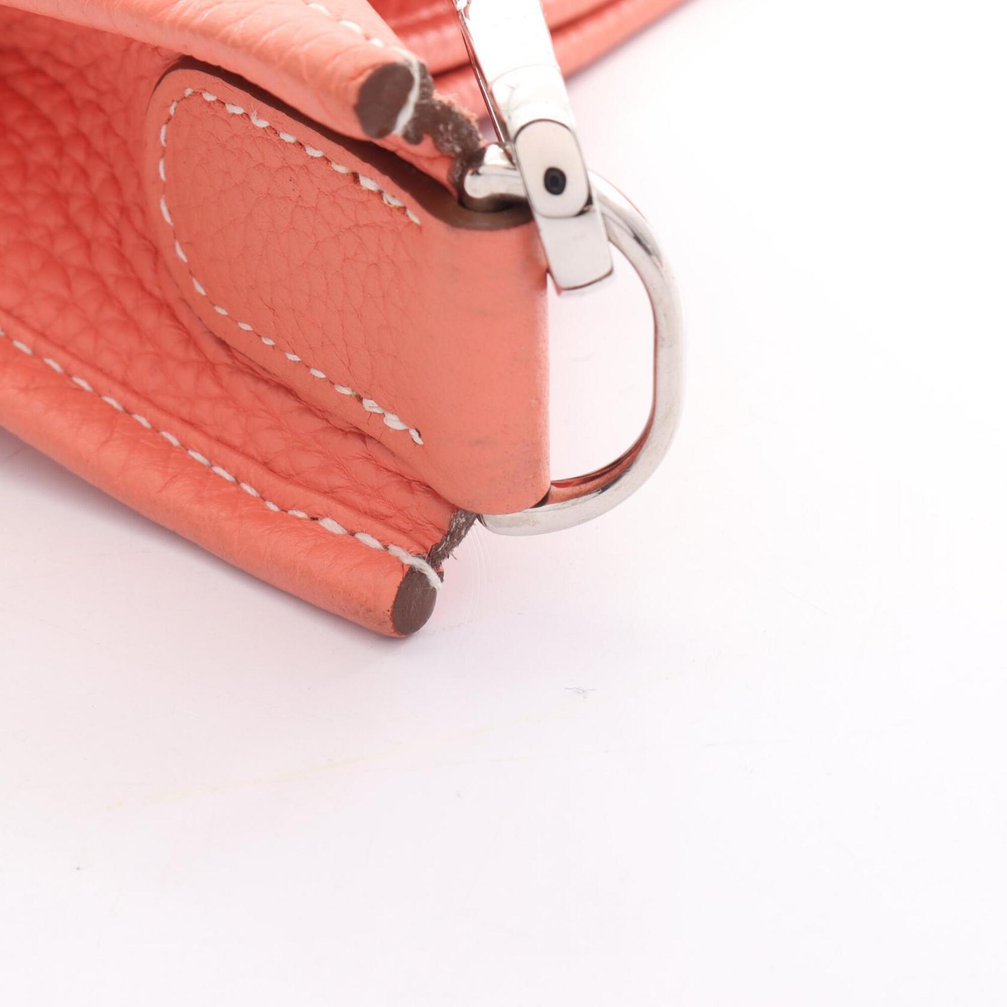 Hermes Crevette Pink Taurillon Clemence Leather Handbag Shoulder Bag (Pre-Owned)