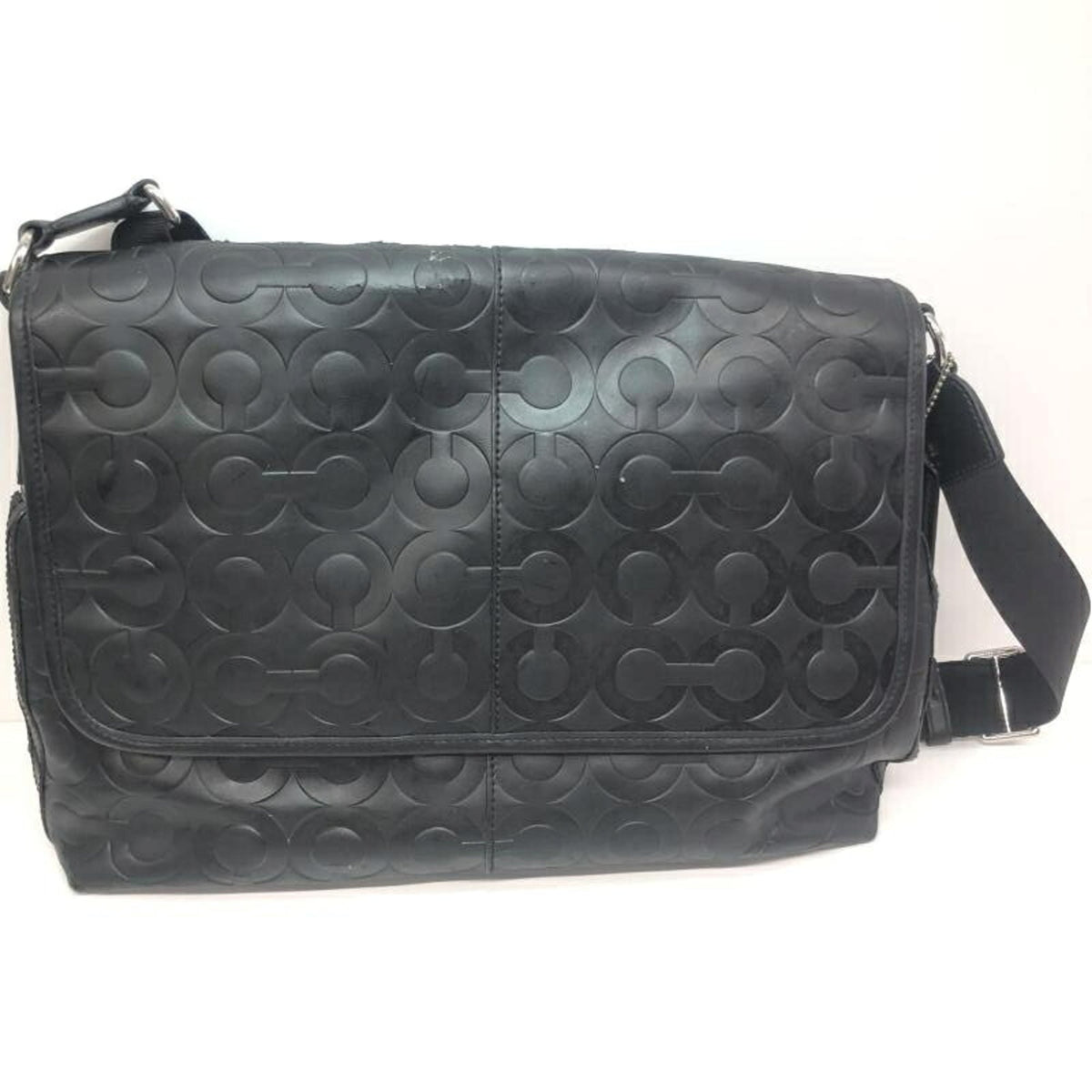 Coach Signature Black Signature Line Shoulder Bag (Pre-Owned)