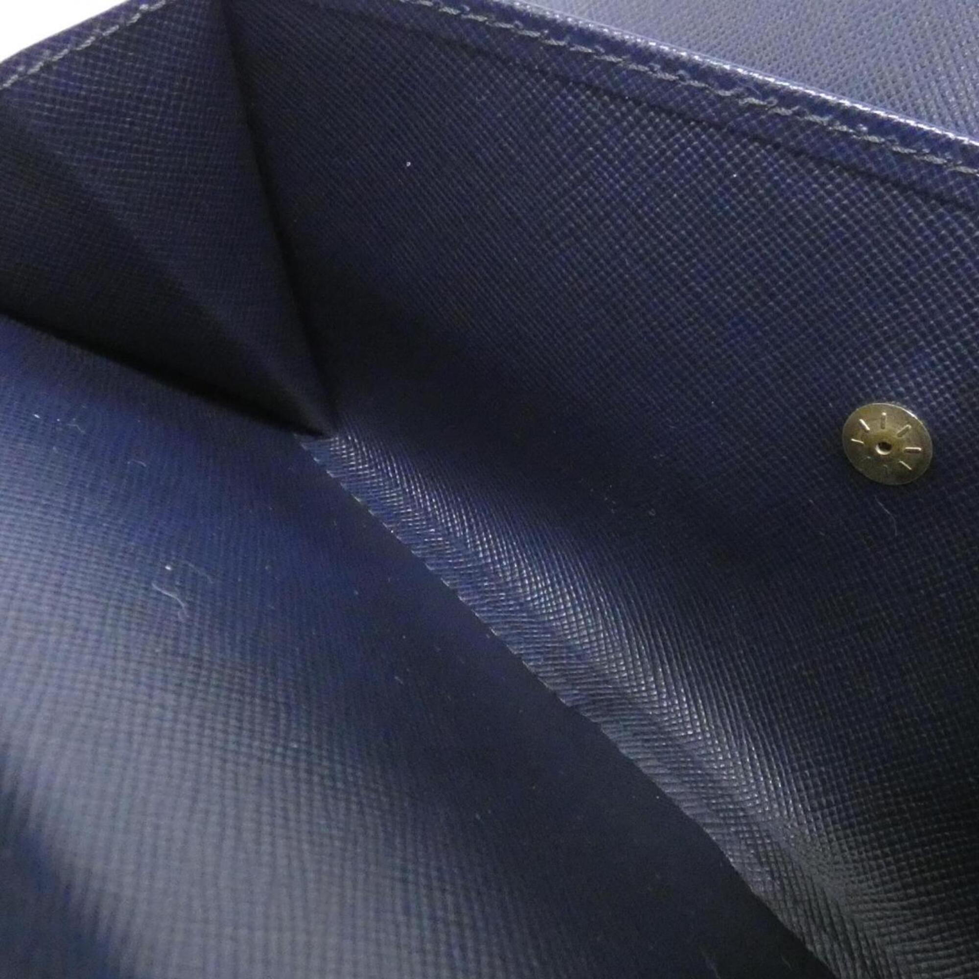 Louis Vuitton Dark Blue Canvas Long Wallet (Tri-Fold) (Pre-Owned)