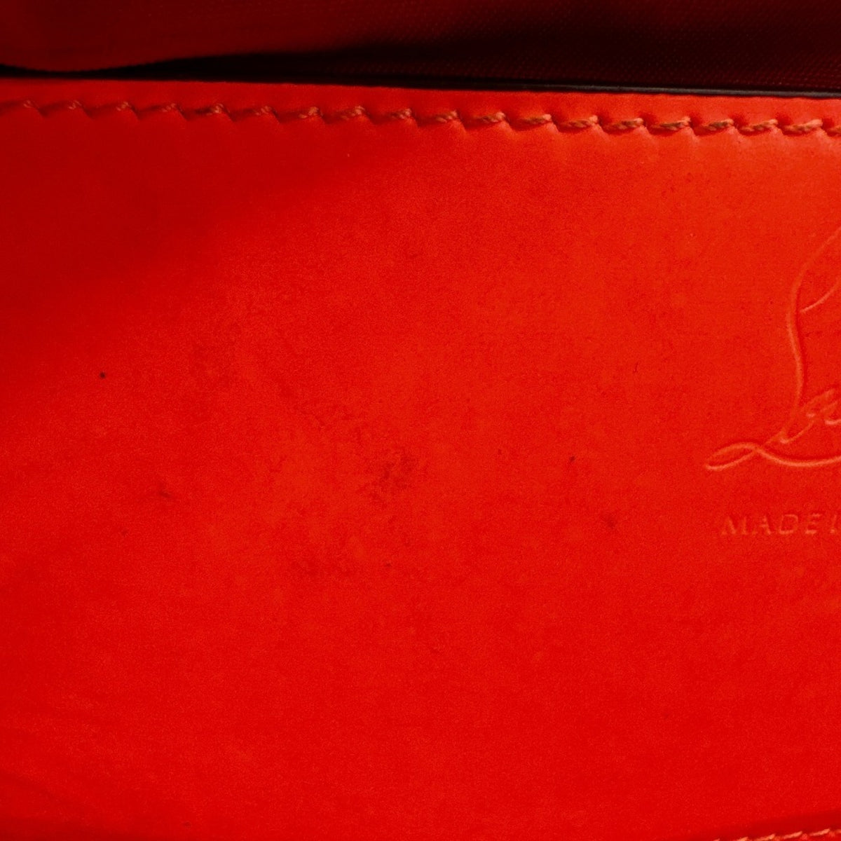 Christian Louboutin Orange Canvas Sling Bag (Pre-Owned)