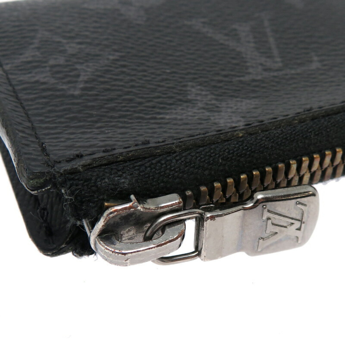 Louis Vuitton Black Monogram Eclipse Monogram Eclipse Coin Purse/Coin Case (Pre-Owned)