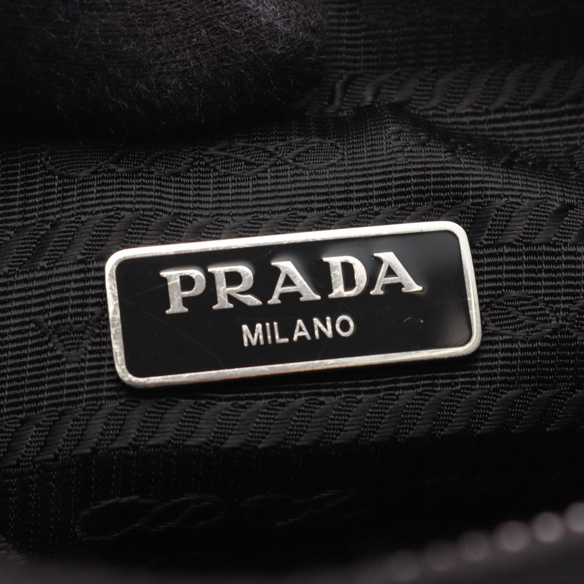 Prada Black Nylon Saffiano Triangle Handbag Shoulder Bag (Pre-Owned)