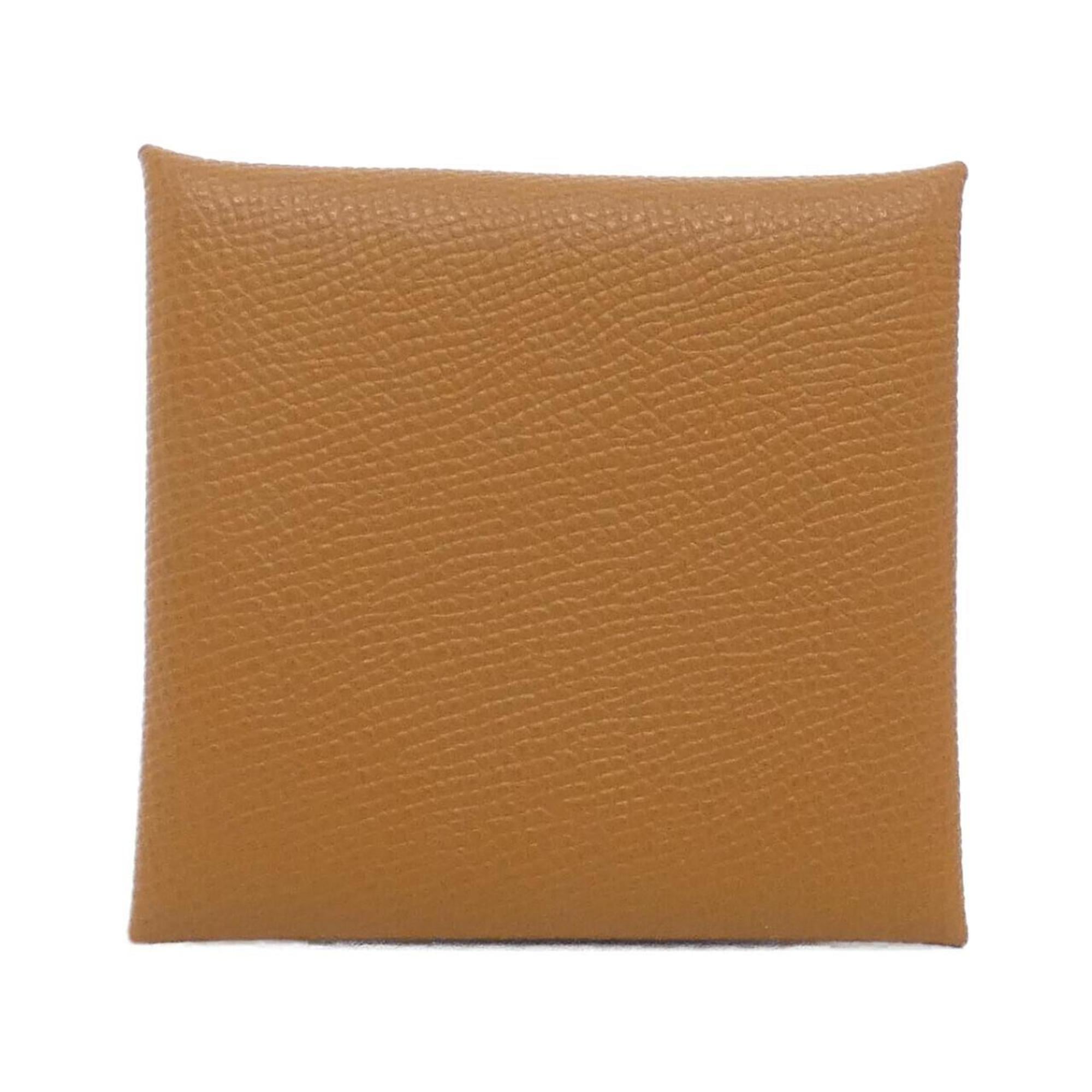 Hermes Bastia Gold Epsom Leather Coin Purse/Coin Case (Pre-Owned)