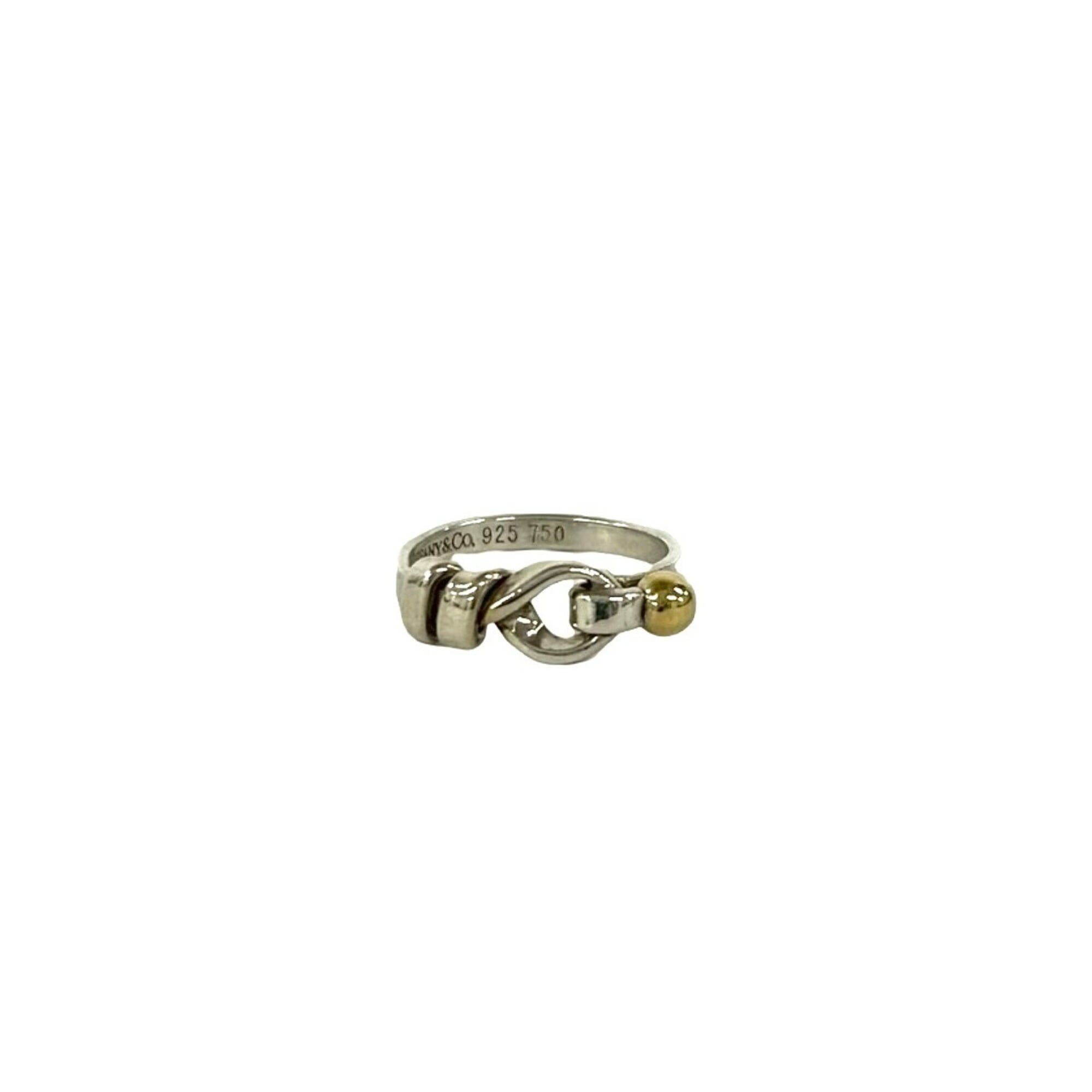 Tiffany Gold Silver Yellow Gold (18K) Silver 925 Band Ring (Pre-Owned)