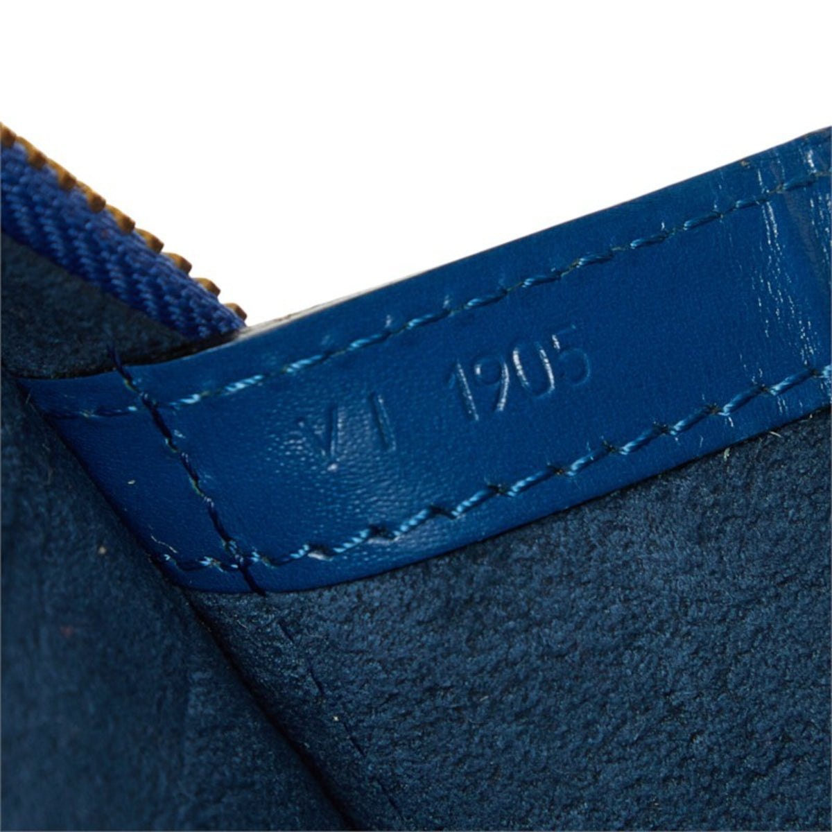 Louis Vuitton Toledo Blue Leather Shoulder Bag Tote Bag (Pre-Owned)
