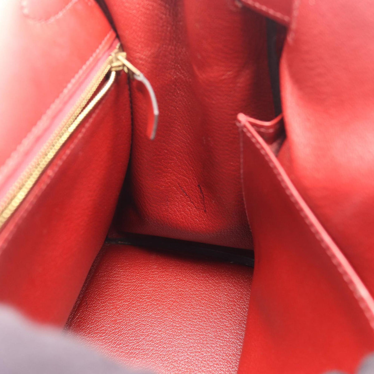 Hermes Bordeaux Vibrato Leather Leather Handbag (Pre-Owned)