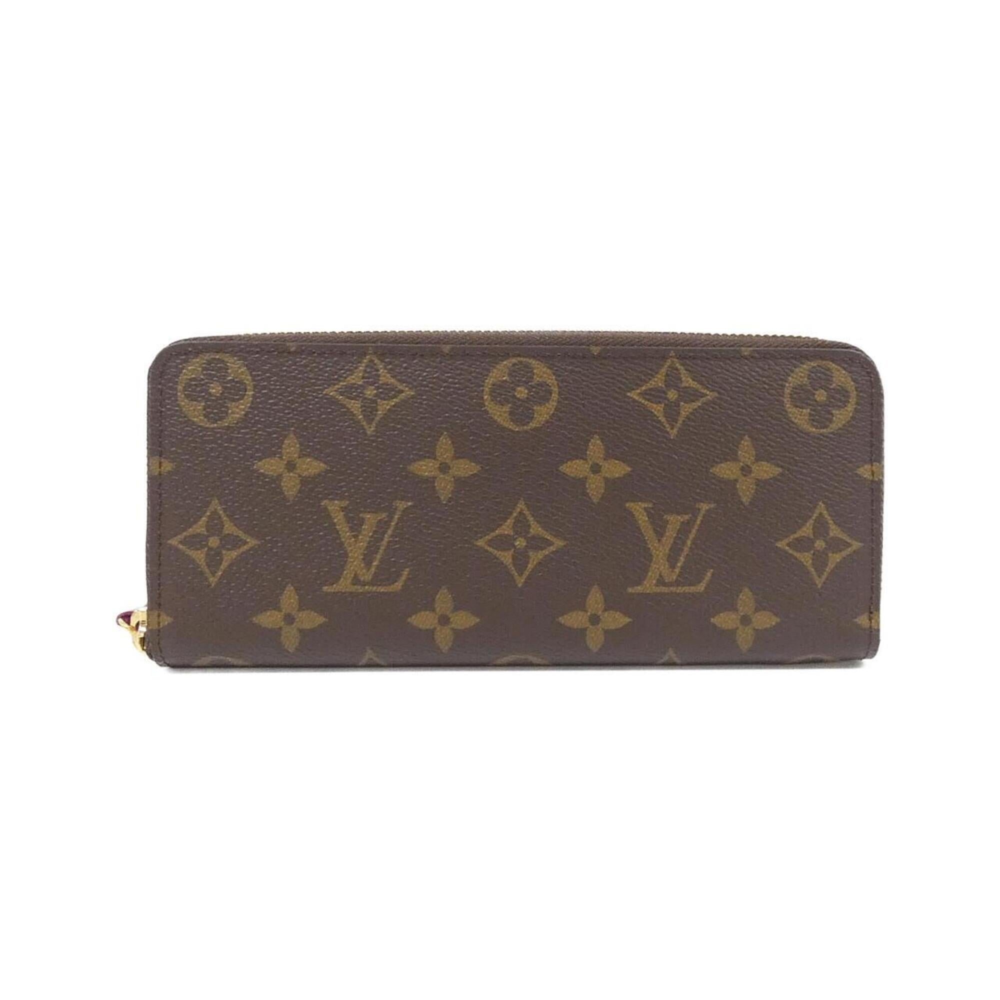 Louis Vuitton Fuchsia Marron Coated Canvas Long Wallet (Bi-Fold) (Pre-Owned)