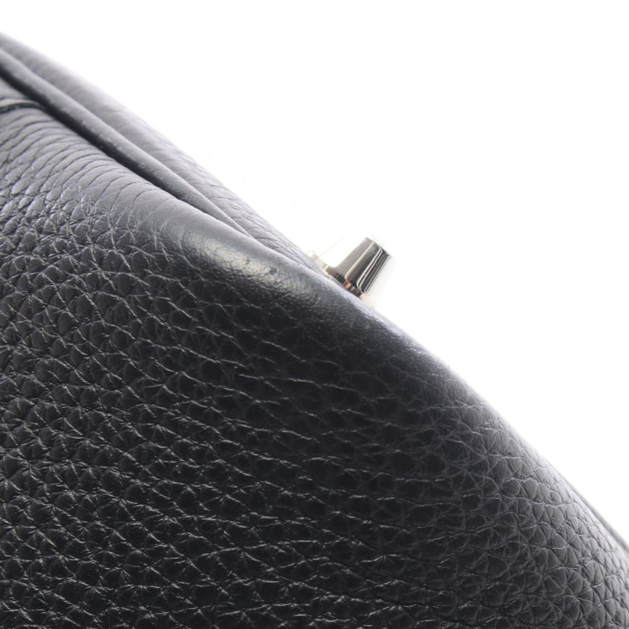 Hermes Black Taurillon Clemence Leather Handbag (Pre-Owned)