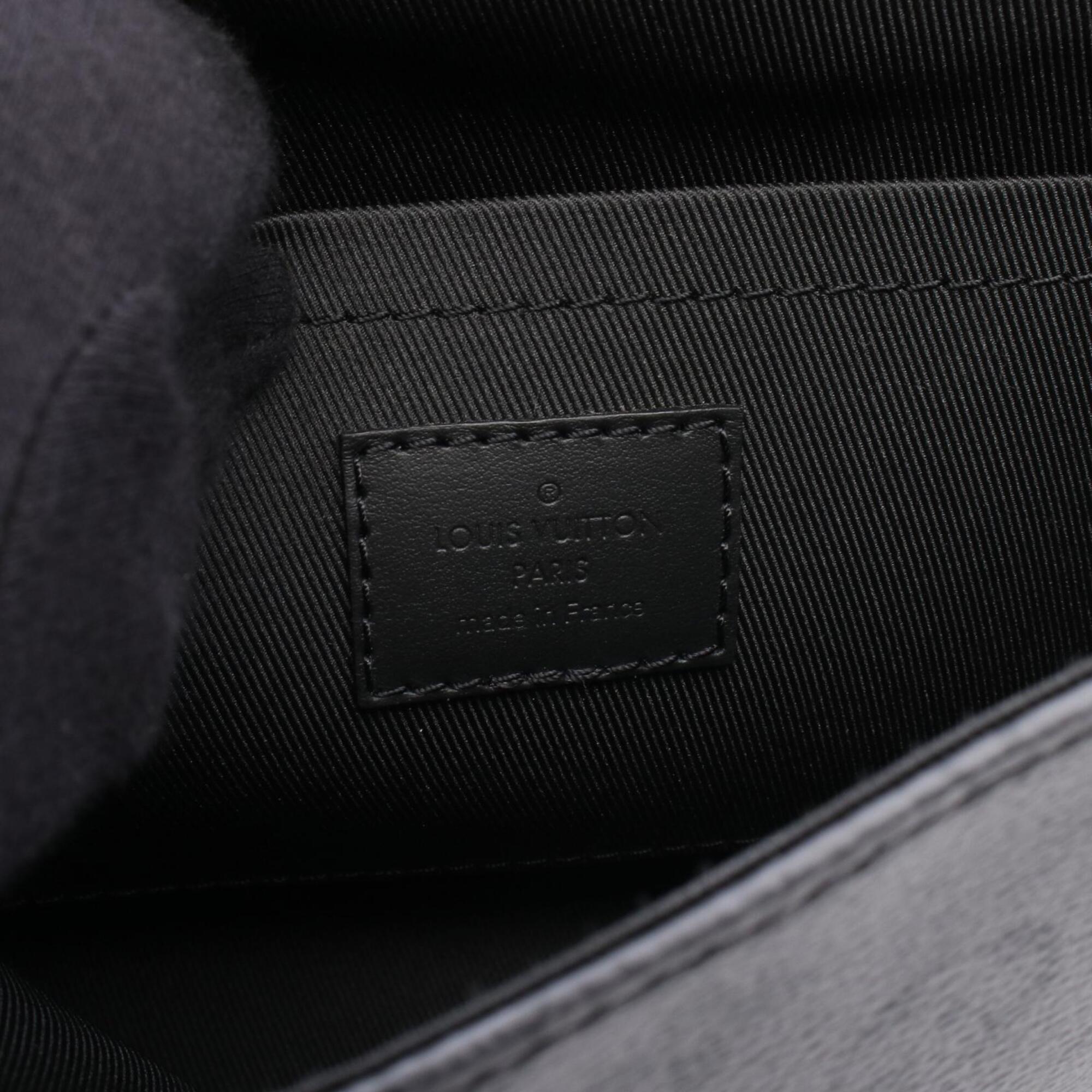 Louis Vuitton Monogram Eclipse Black Gray Coated Canvas Leather Shoulder Bag (Pre-Owned)