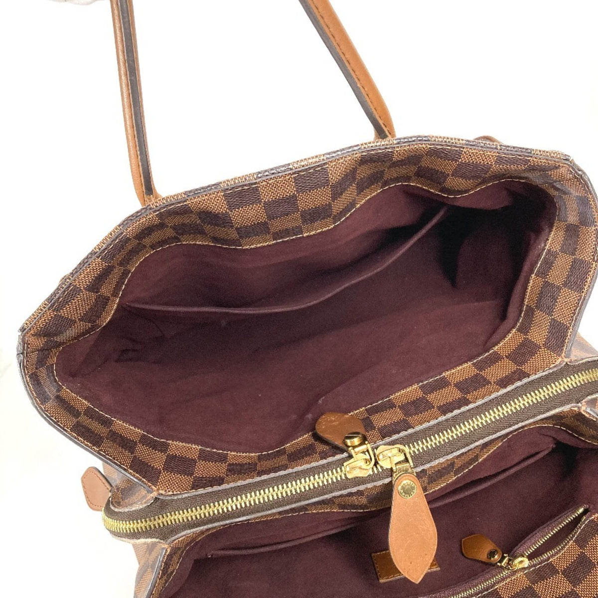 Louis Vuitton Damier Brown Damier Canvas Handbag Tote Bag (Pre-Owned)