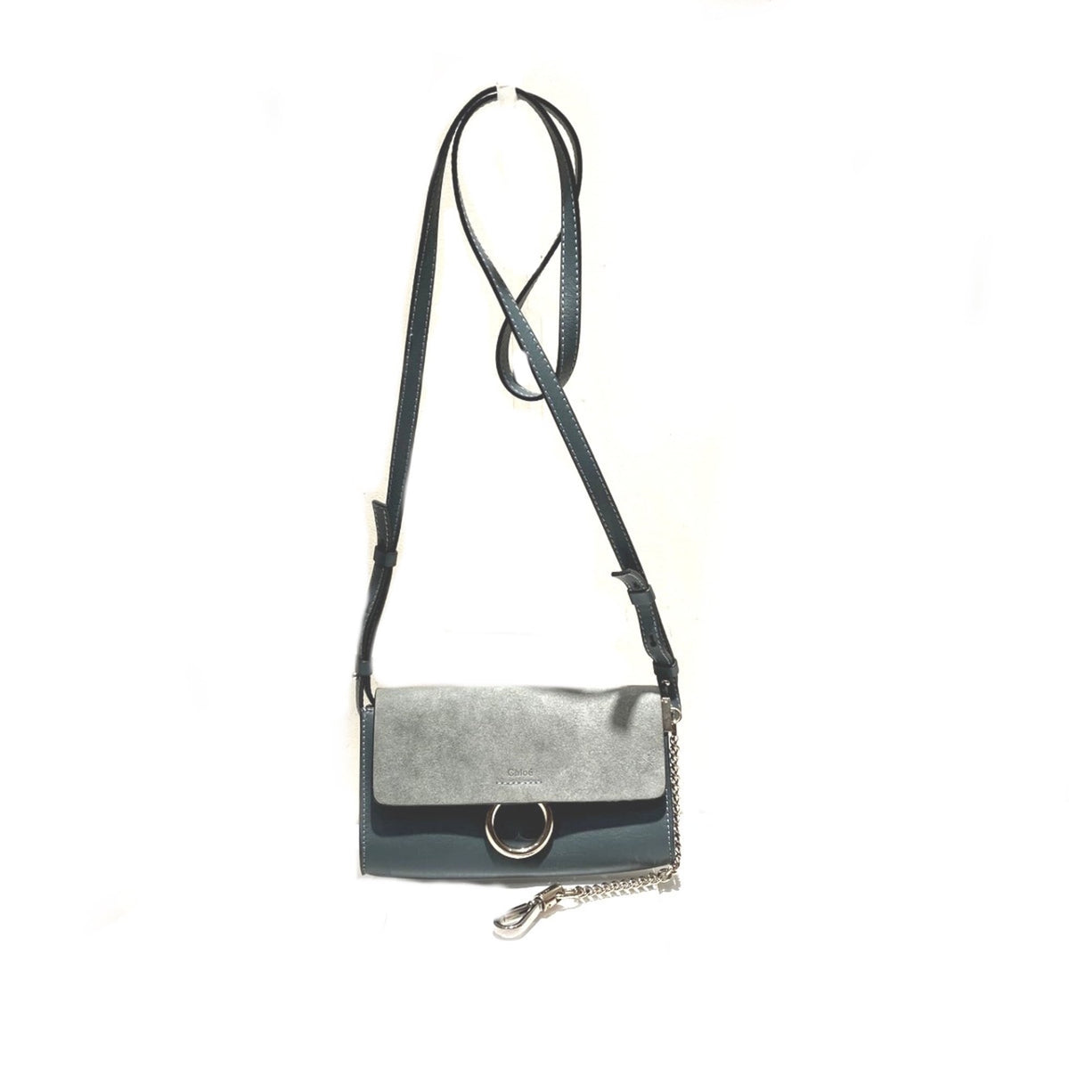 Chloé Blue Suede Leather Crossbody Bag Shoulder Bag (Pre-Owned)