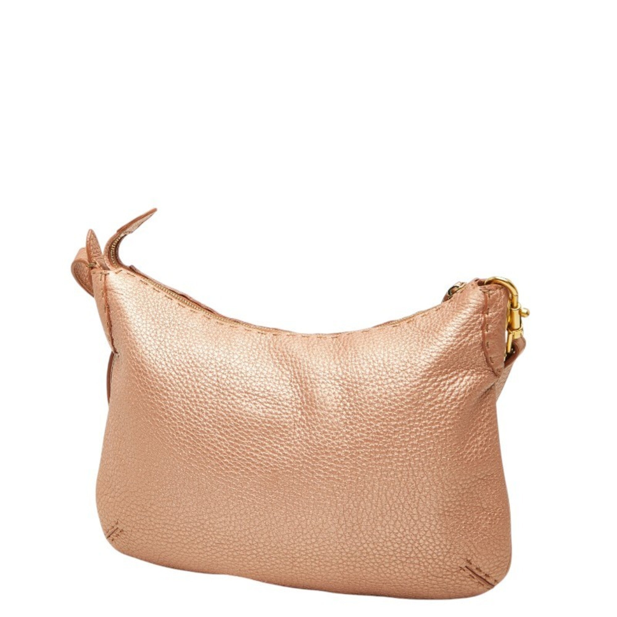 Fendi Pink Leather Shoulder Bag (Pre-Owned)