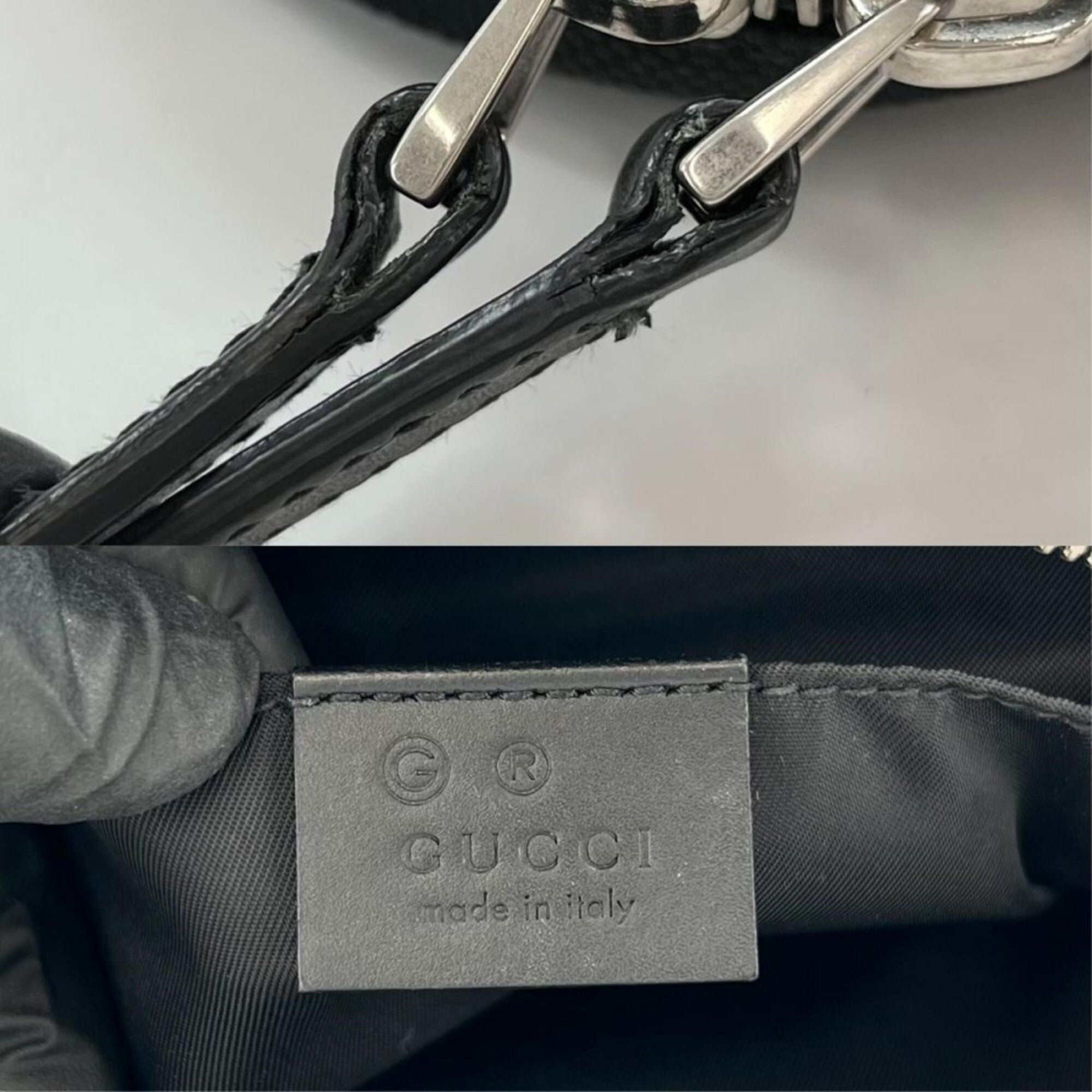 Gucci Black Nylon Clutch Bag Pouch (Pre-Owned)