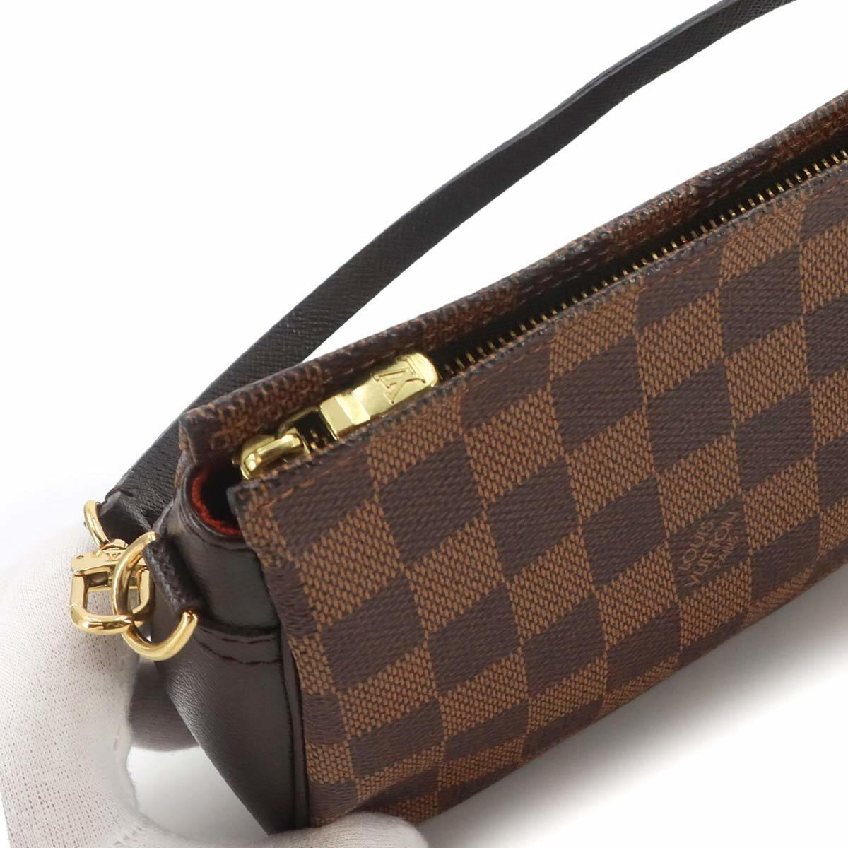 Louis Vuitton Damier Canvas Ebene Damier Canvas Handbag Pouch (Pre-Owned)