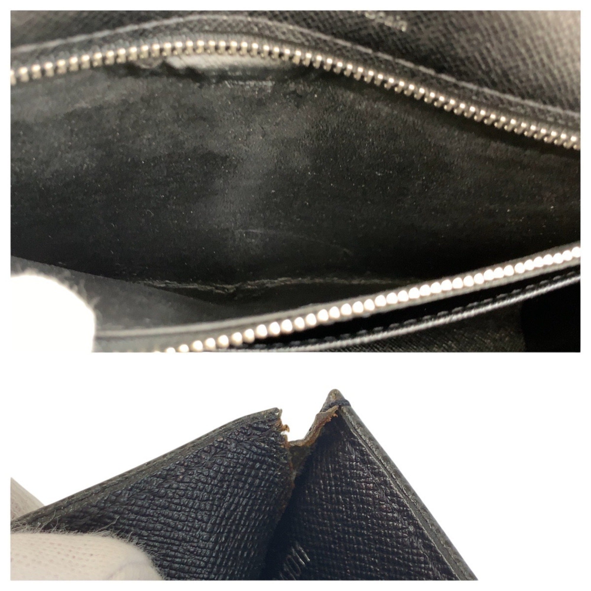 Louis Vuitton Black Leather Clutch Bag (Pre-Owned)